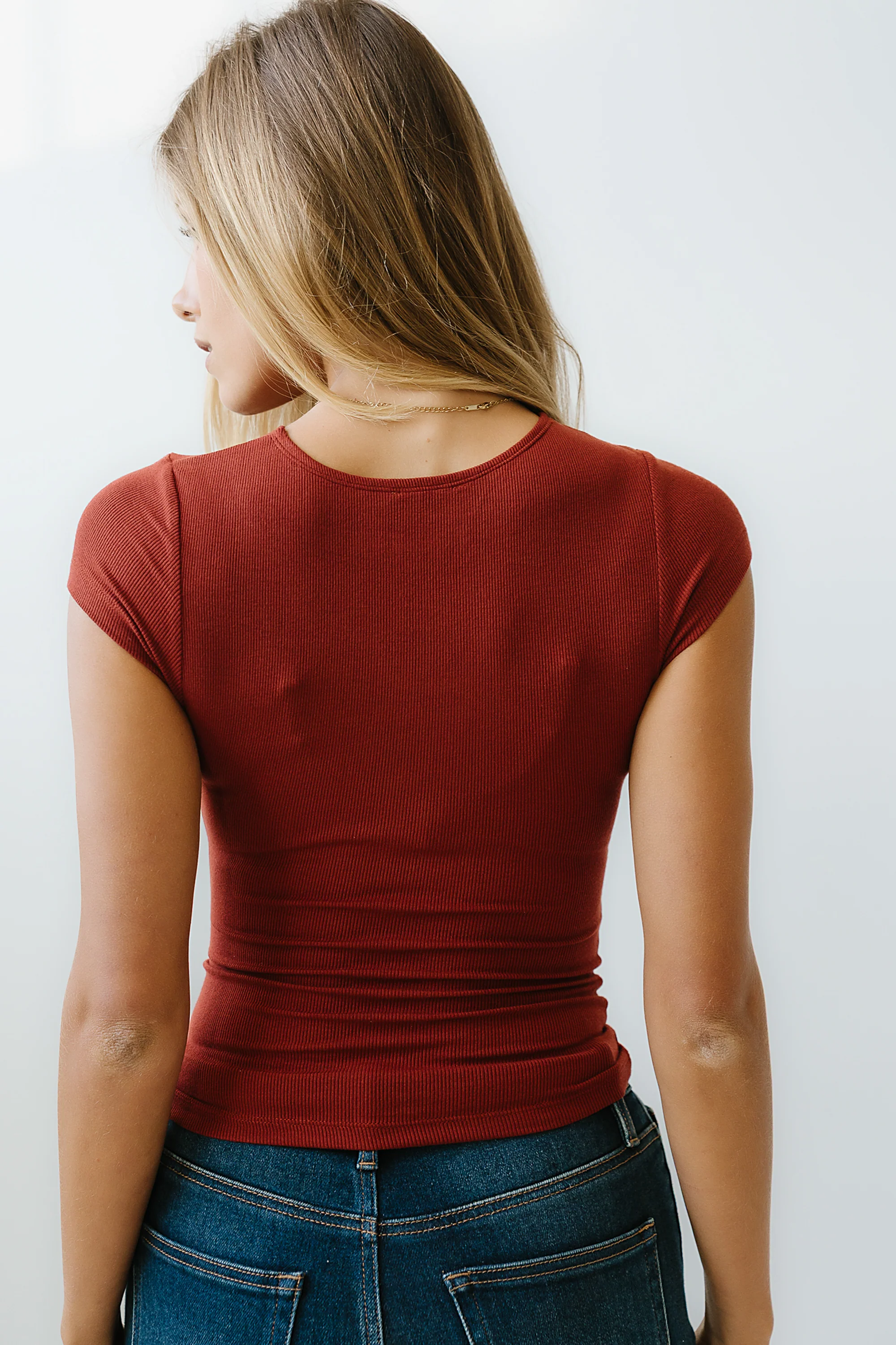 Leslie Cutout Top in Brick - FINAL SALE - Image 4