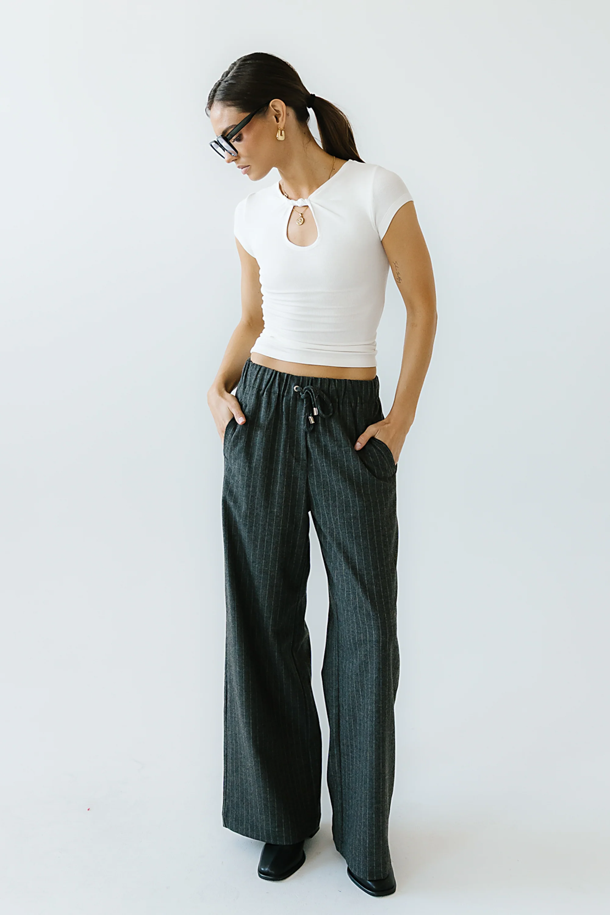 Leslie Cutout Top in White - FINAL SALE - Image 6