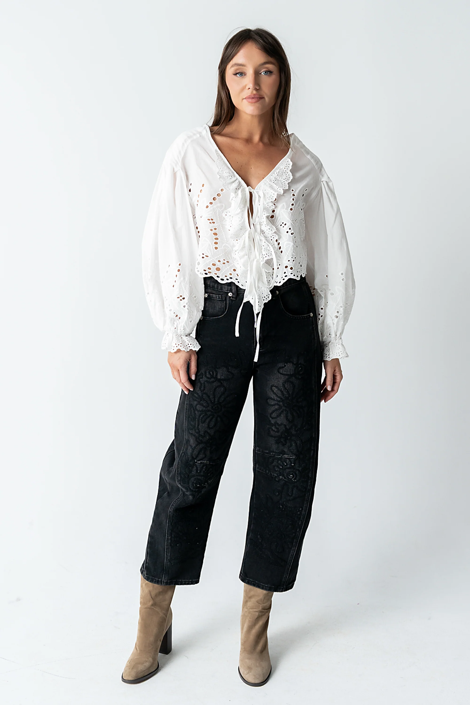 Lettie Embroidered Blouse - FINAL SALE - Image 2