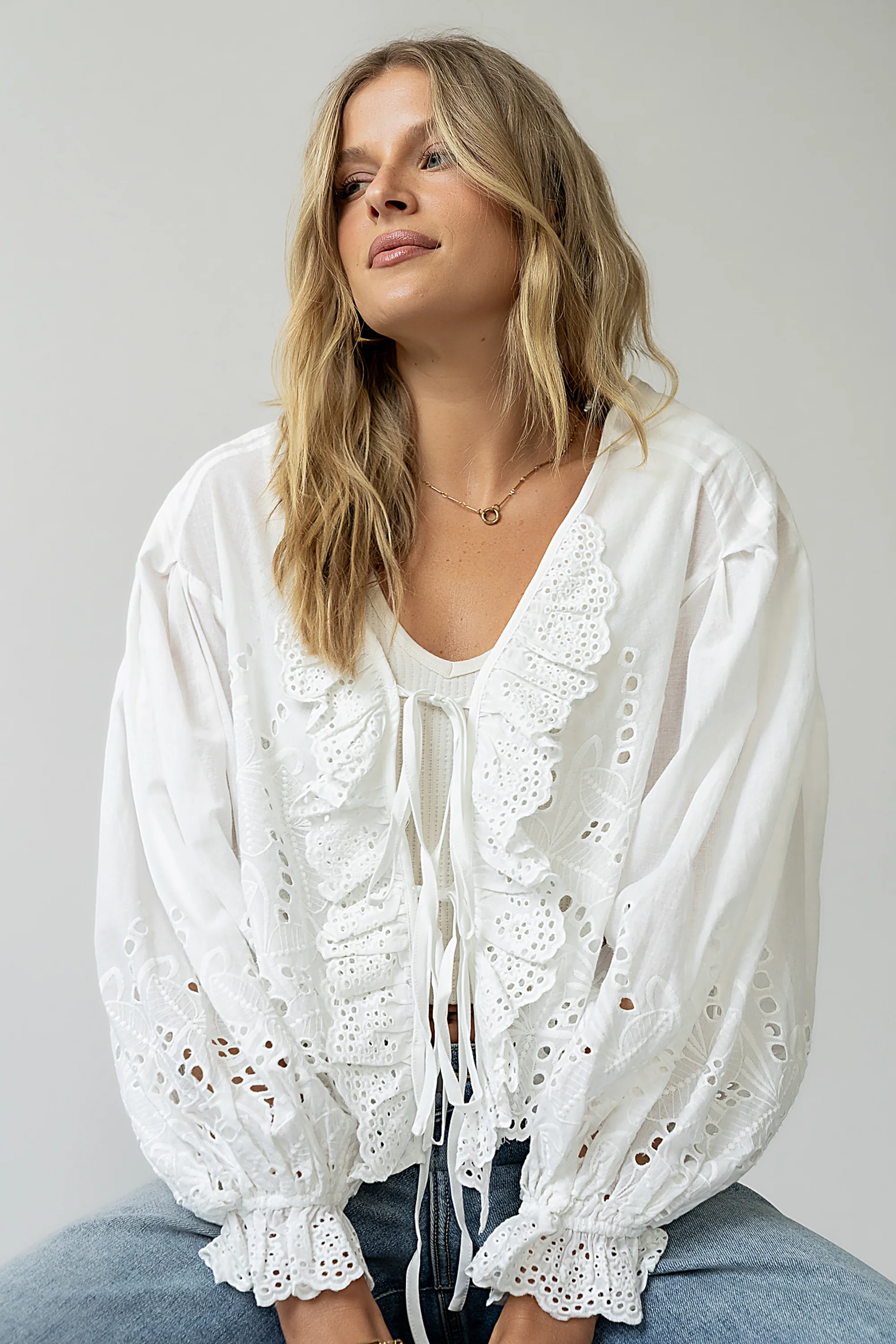 Lettie Embroidered Blouse - FINAL SALE - Image 6