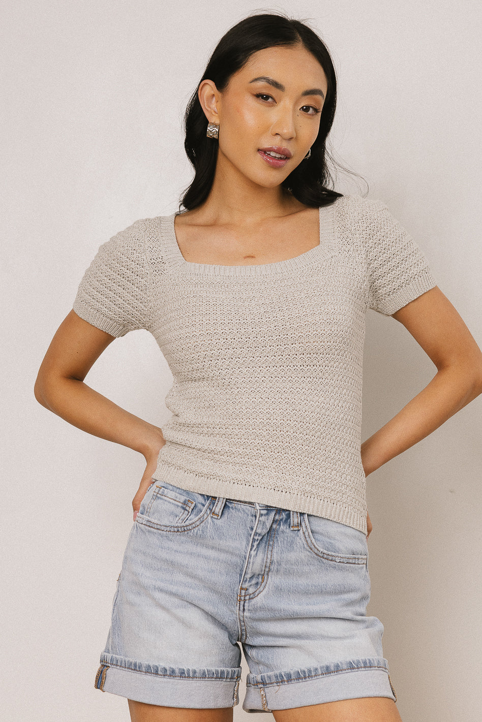 Lewis Knit Sweater in Grey - FINAL SALE - Image 4