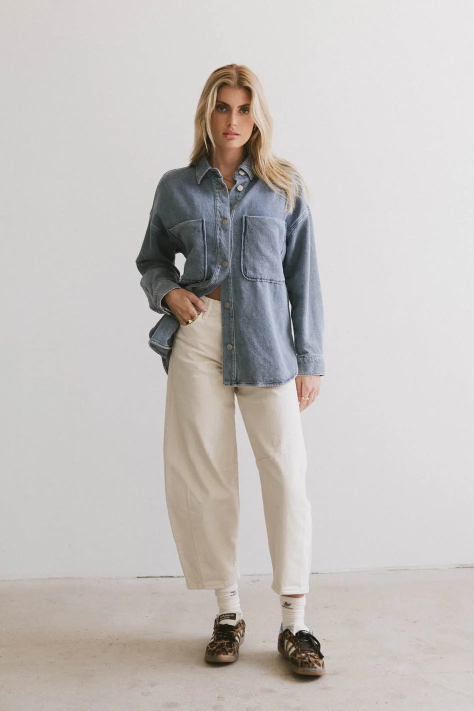 Lex Barrel Jeans in Ivory - FINAL SALE - Image 3