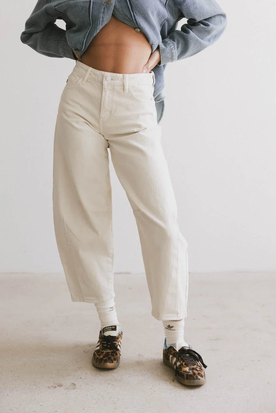 Lex Barrel Jeans in Ivory - FINAL SALE - Image 6