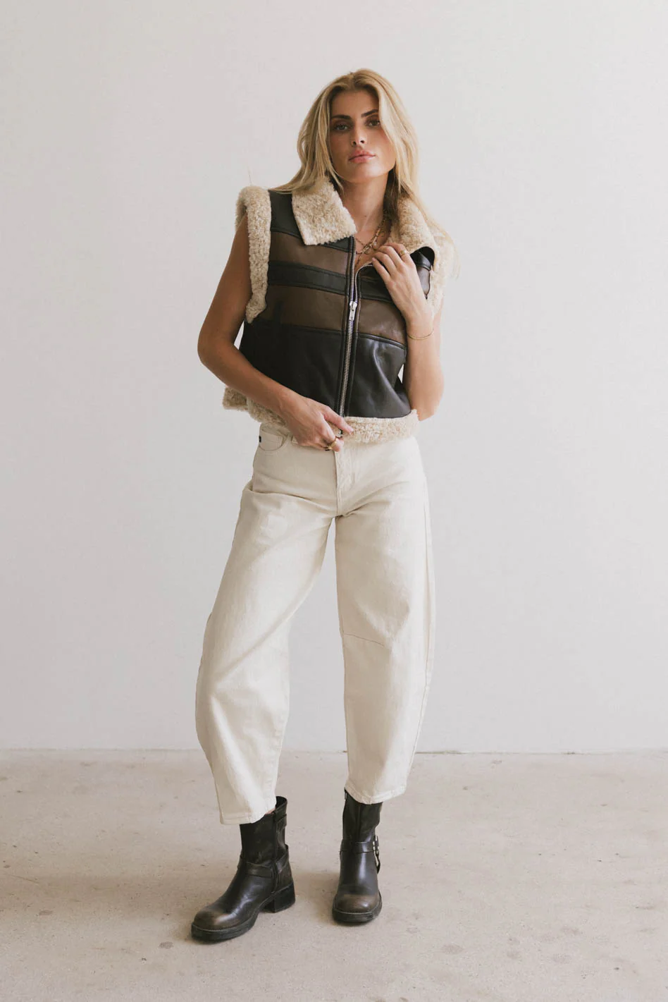 Lex Barrel Jeans in Ivory - FINAL SALE - Image 7