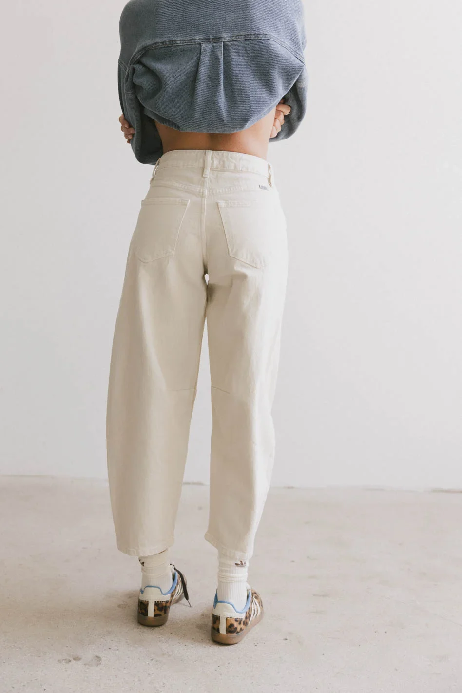 Lex Barrel Jeans in Ivory - FINAL SALE - Image 8