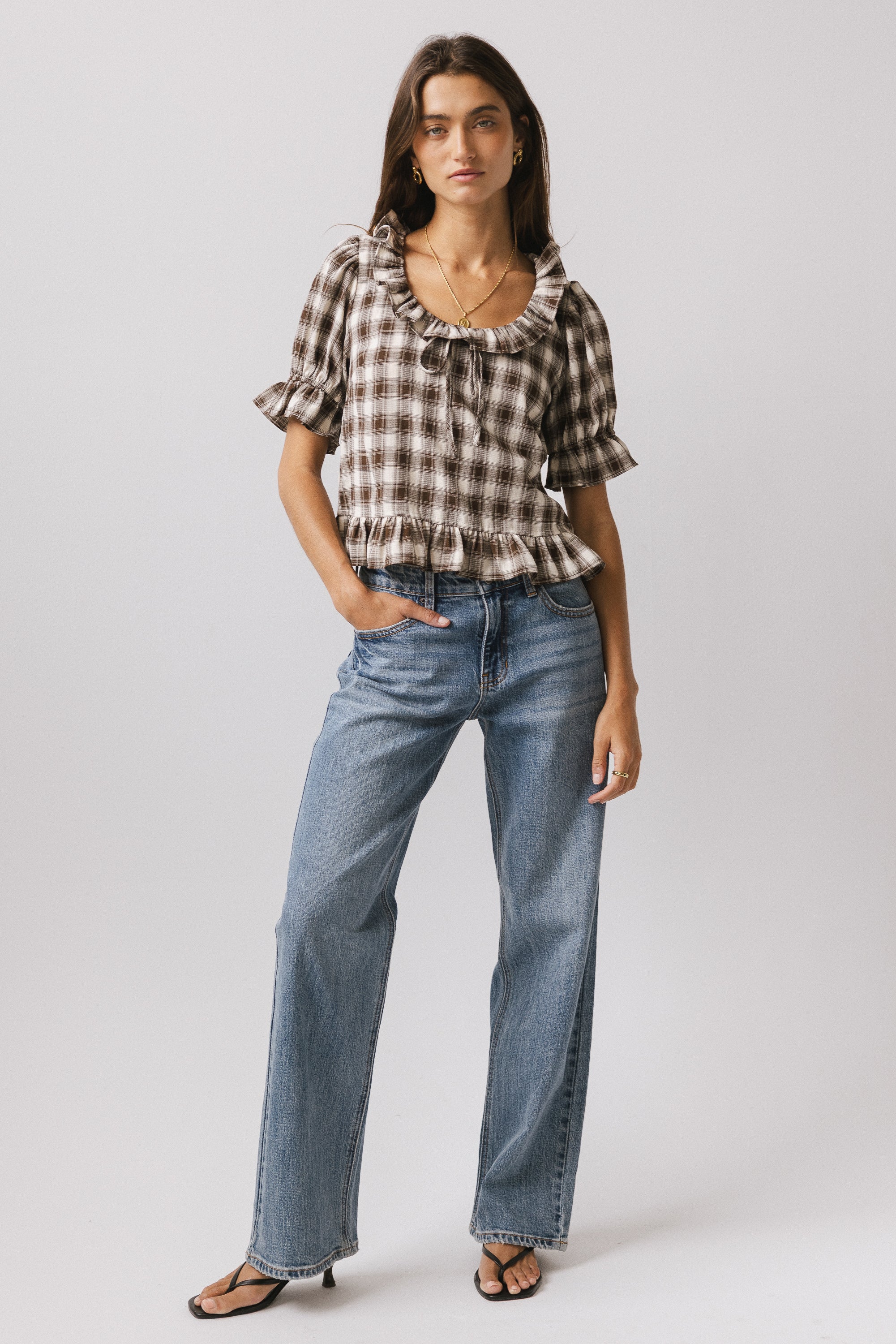 Liam Plaid Blouse - Image 3