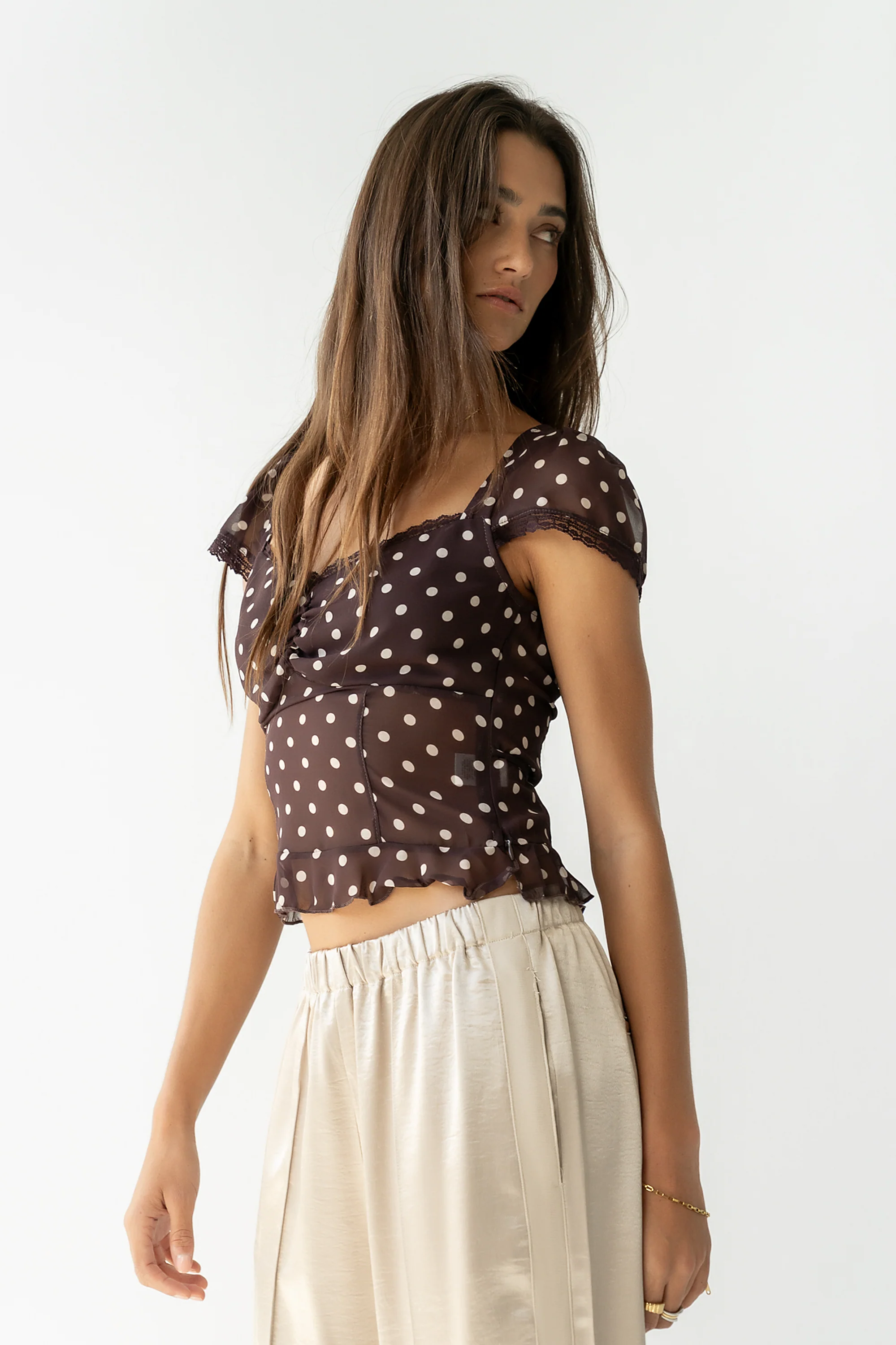 Liam Sheer Polka Dot Top - FINAL SALE - Image 2