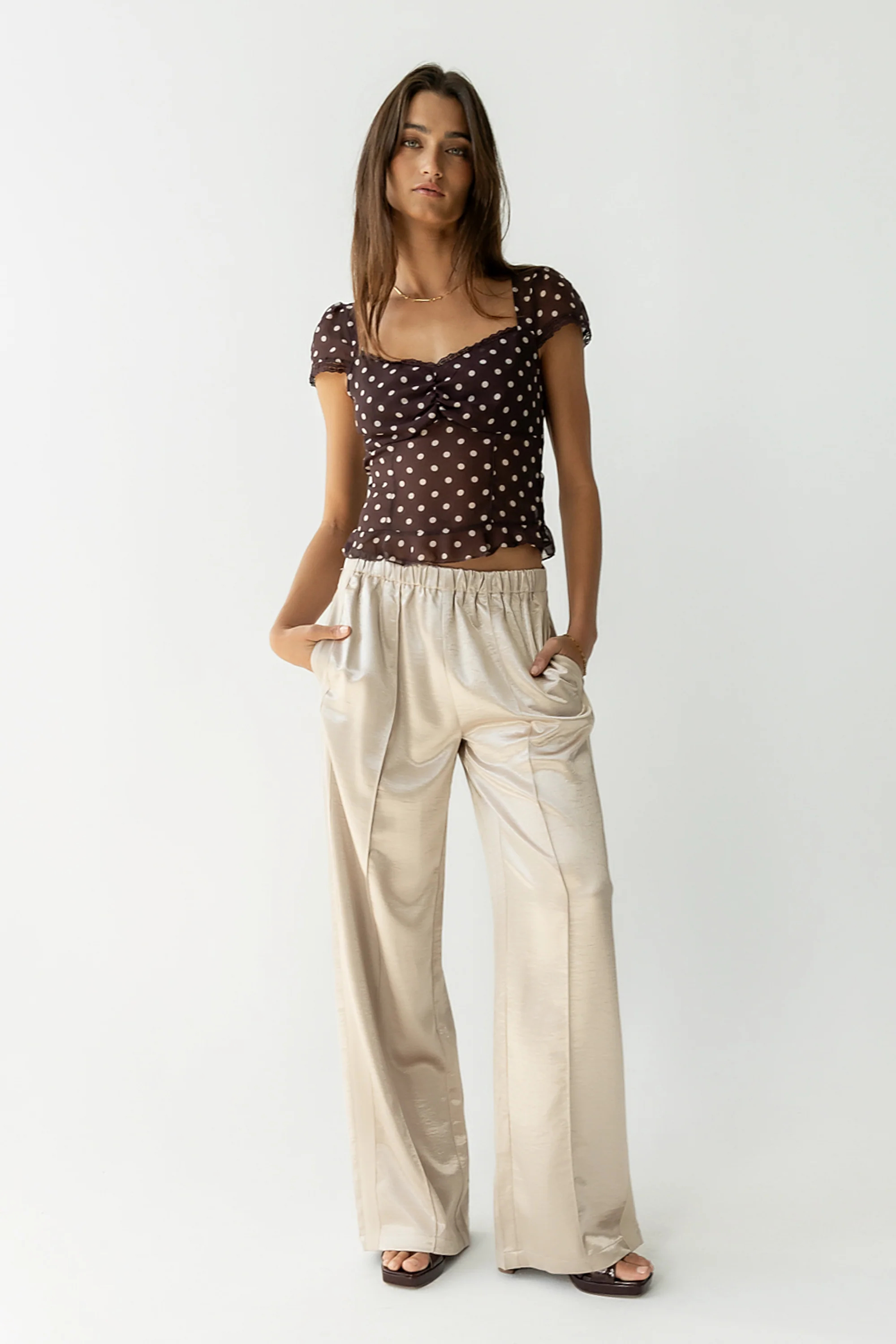 Liam Sheer Polka Dot Top - FINAL SALE - Image 5