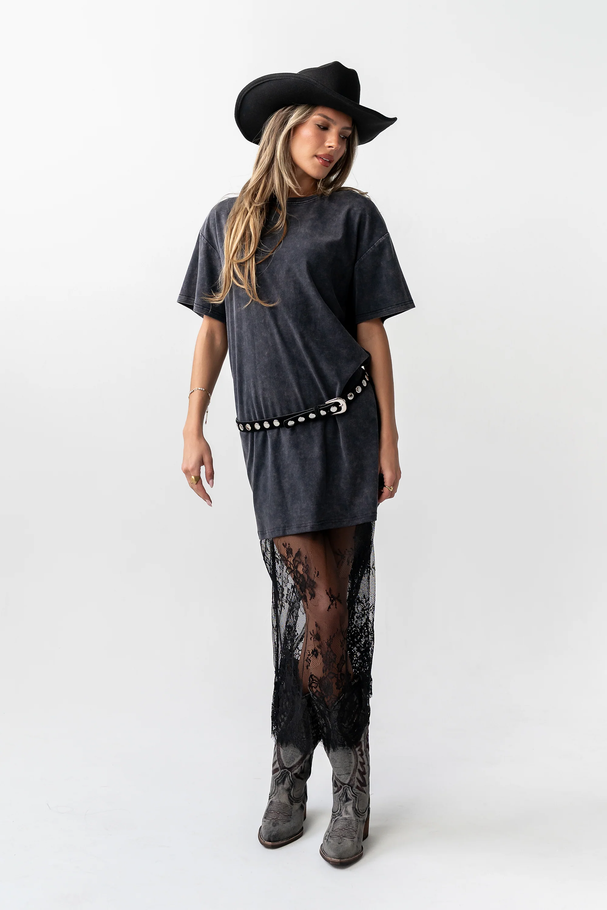 Lilah Studded Belt in Black - Image 2