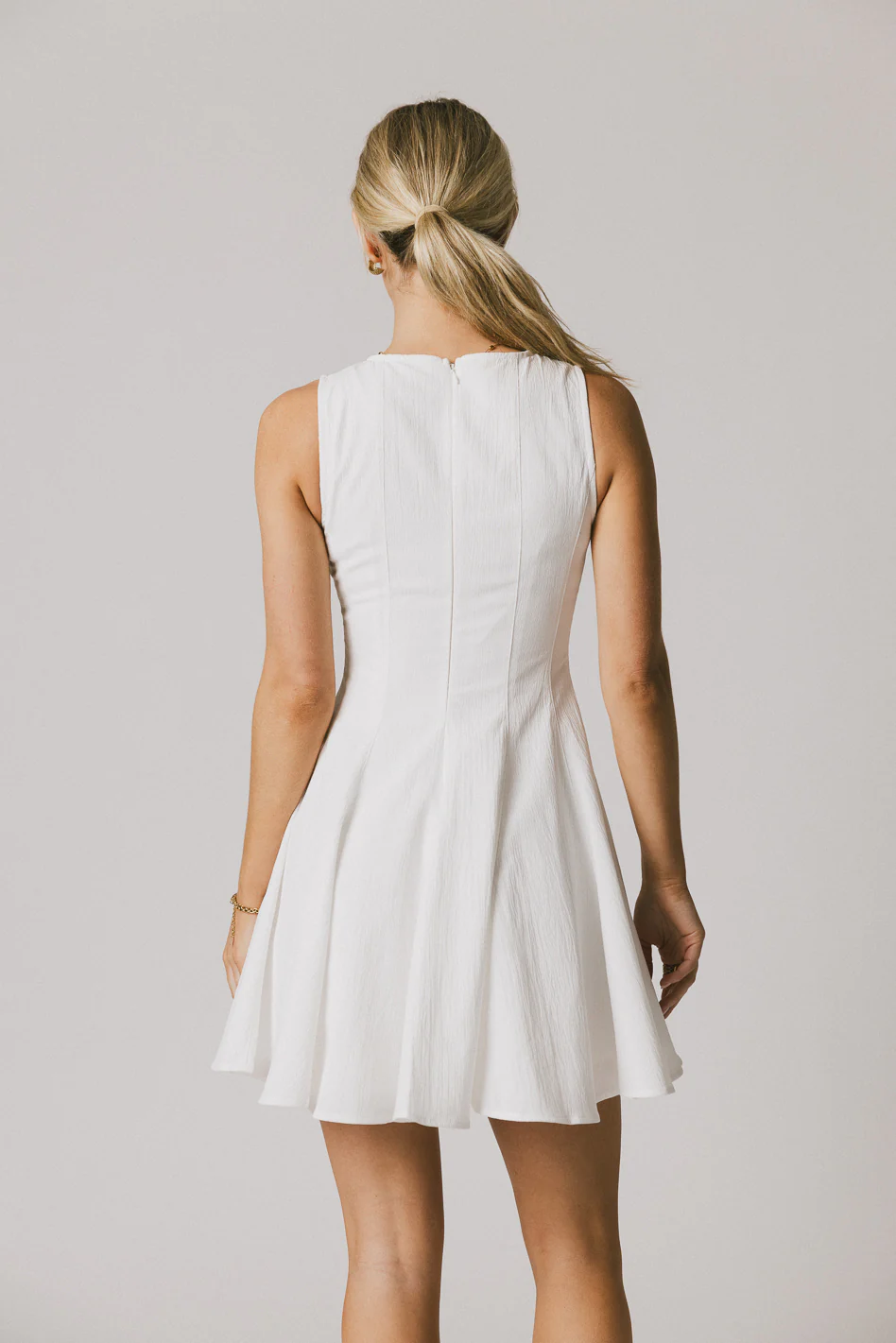 Liora Mini Dress in White - FINAL SALE - Image 3