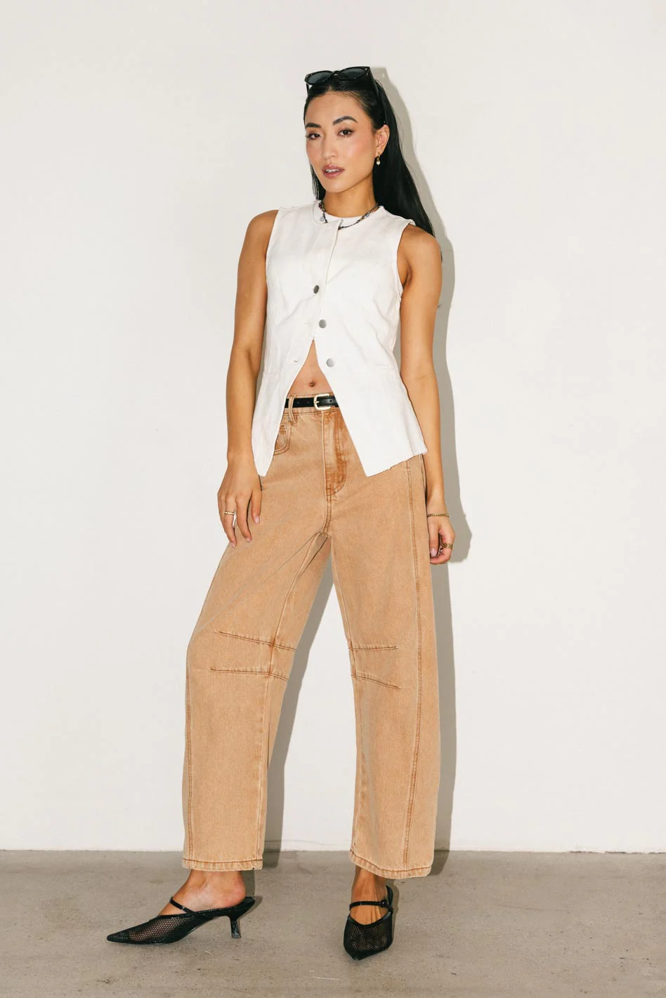 Lisette Barrel Jean in Rust - FINAL SALE - Image 2