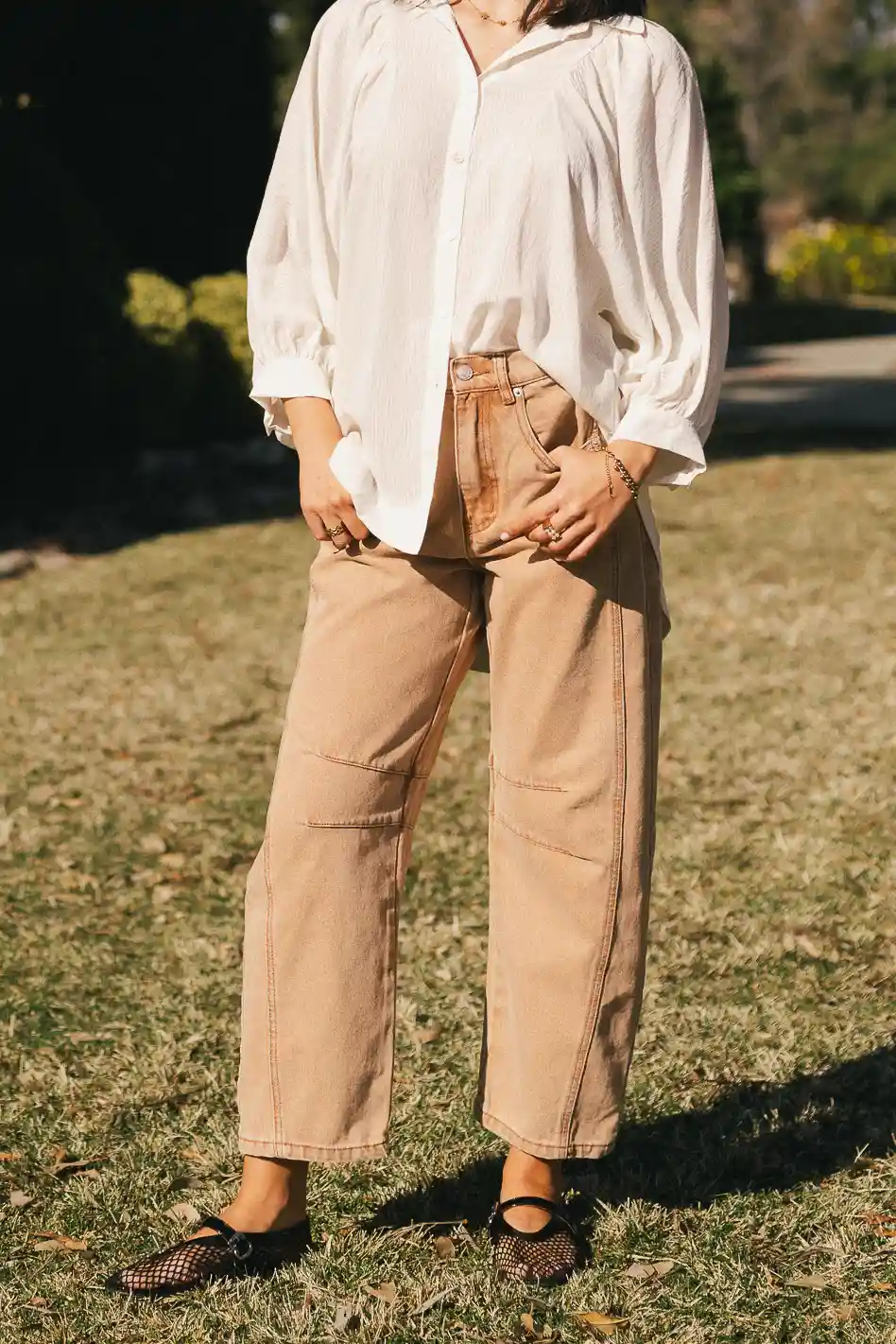 Lisette Barrel Jean in Rust - FINAL SALE - Image 5