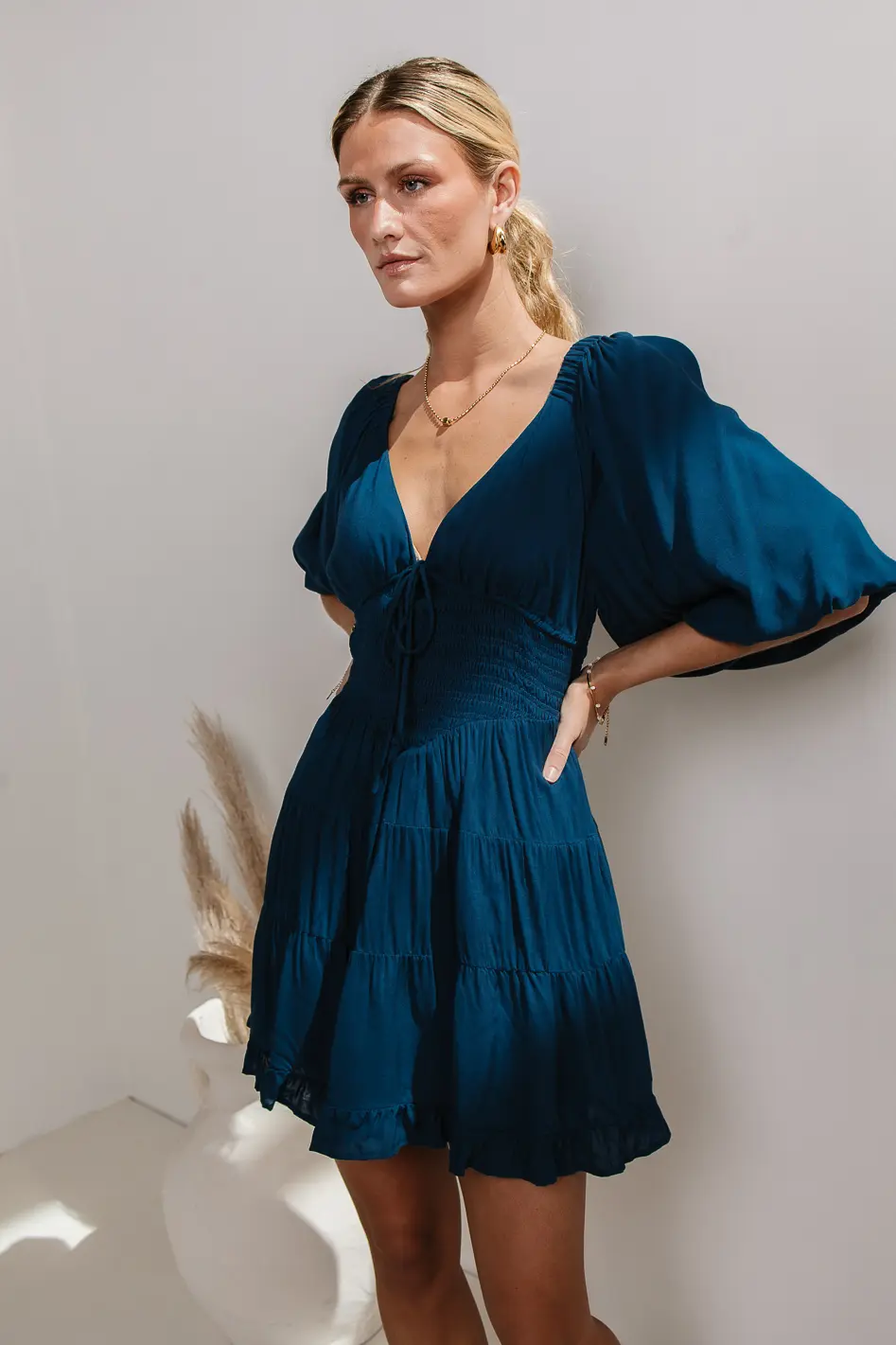 Little Runaway Mini Dress in Teal - FINAL SALE - Image 4