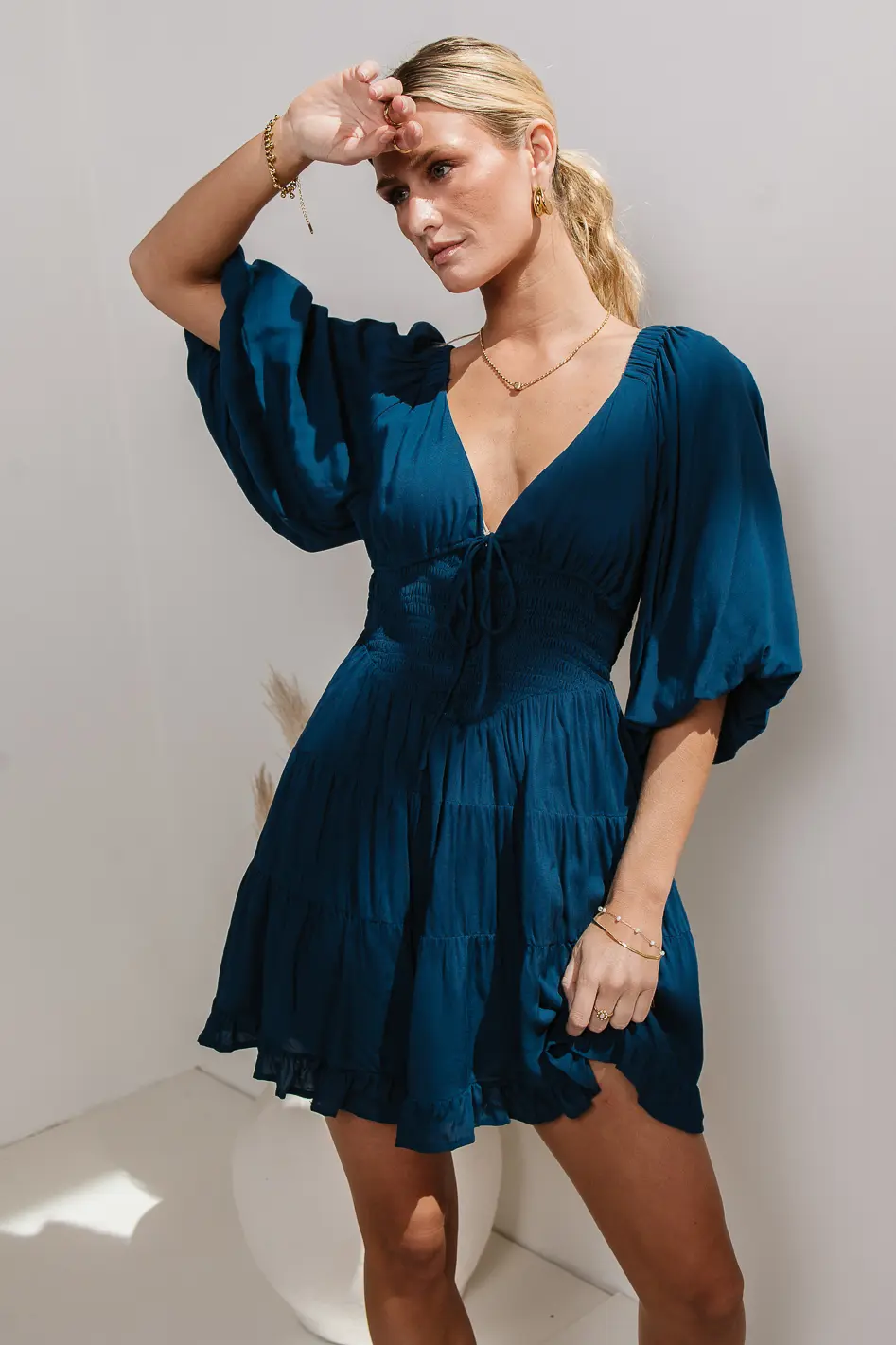 Little Runaway Mini Dress in Teal - FINAL SALE - Image 5