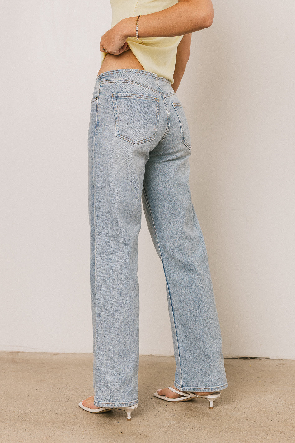Livy No Waistband Straight Leg Jeans in Light Wash - FINAL SALE - Image 2