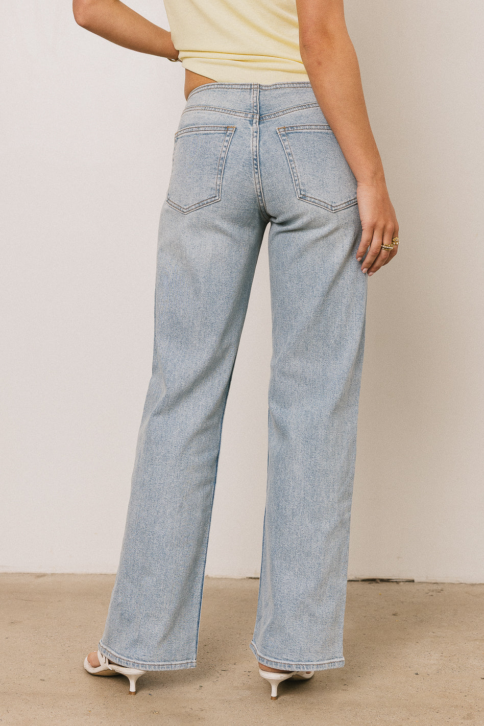 Livy No Waistband Straight Leg Jeans in Light Wash - FINAL SALE - Image 5