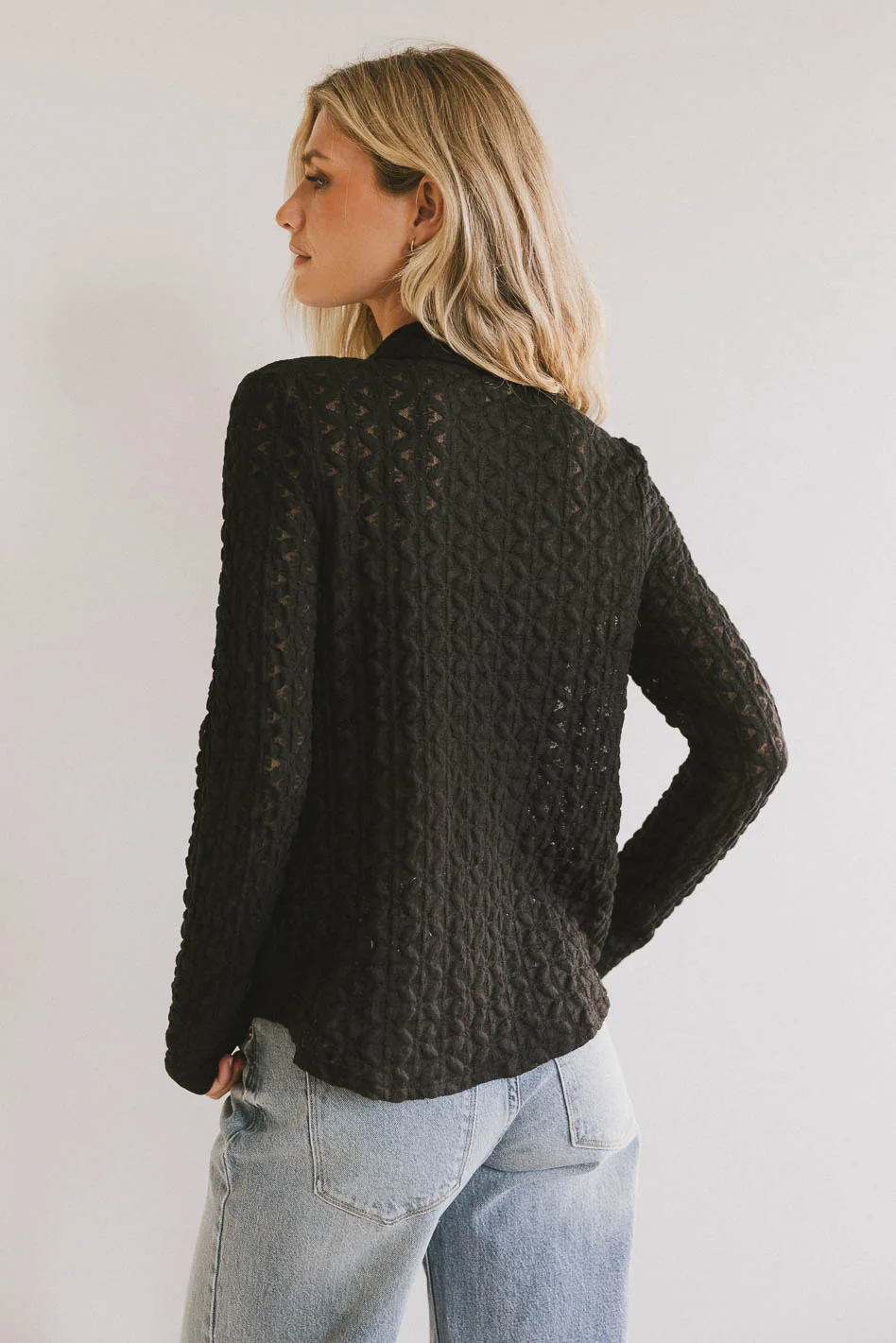 Lockie Lace Button Up in Black - FINAL SALE - Image 4