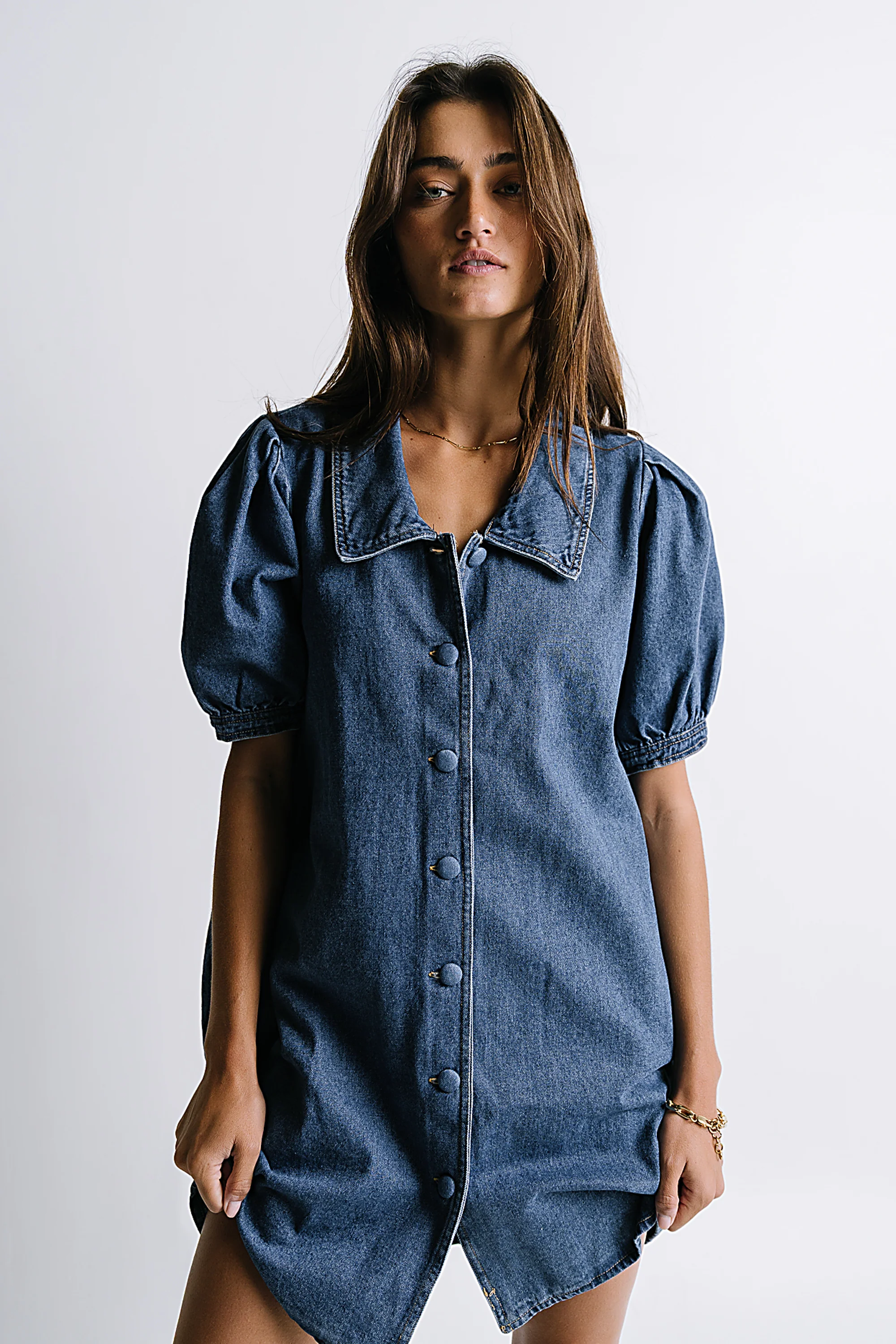 Lola Denim Baby Doll Dress - FINAL SALE - Image 4