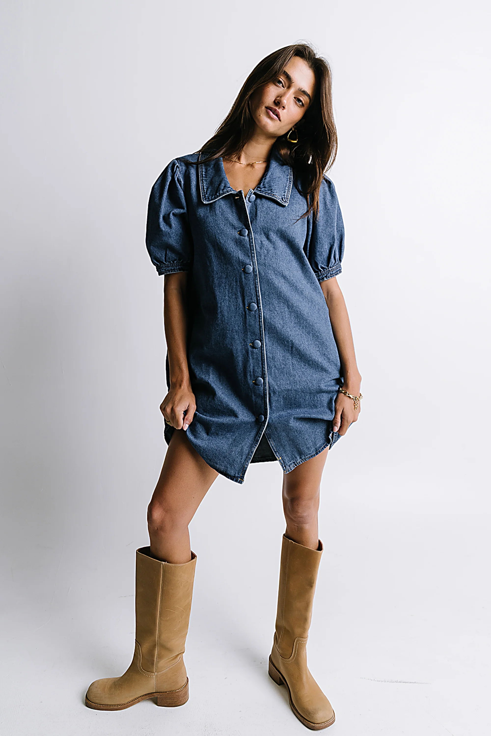 Lola Denim Baby Doll Dress - FINAL SALE - Image 5