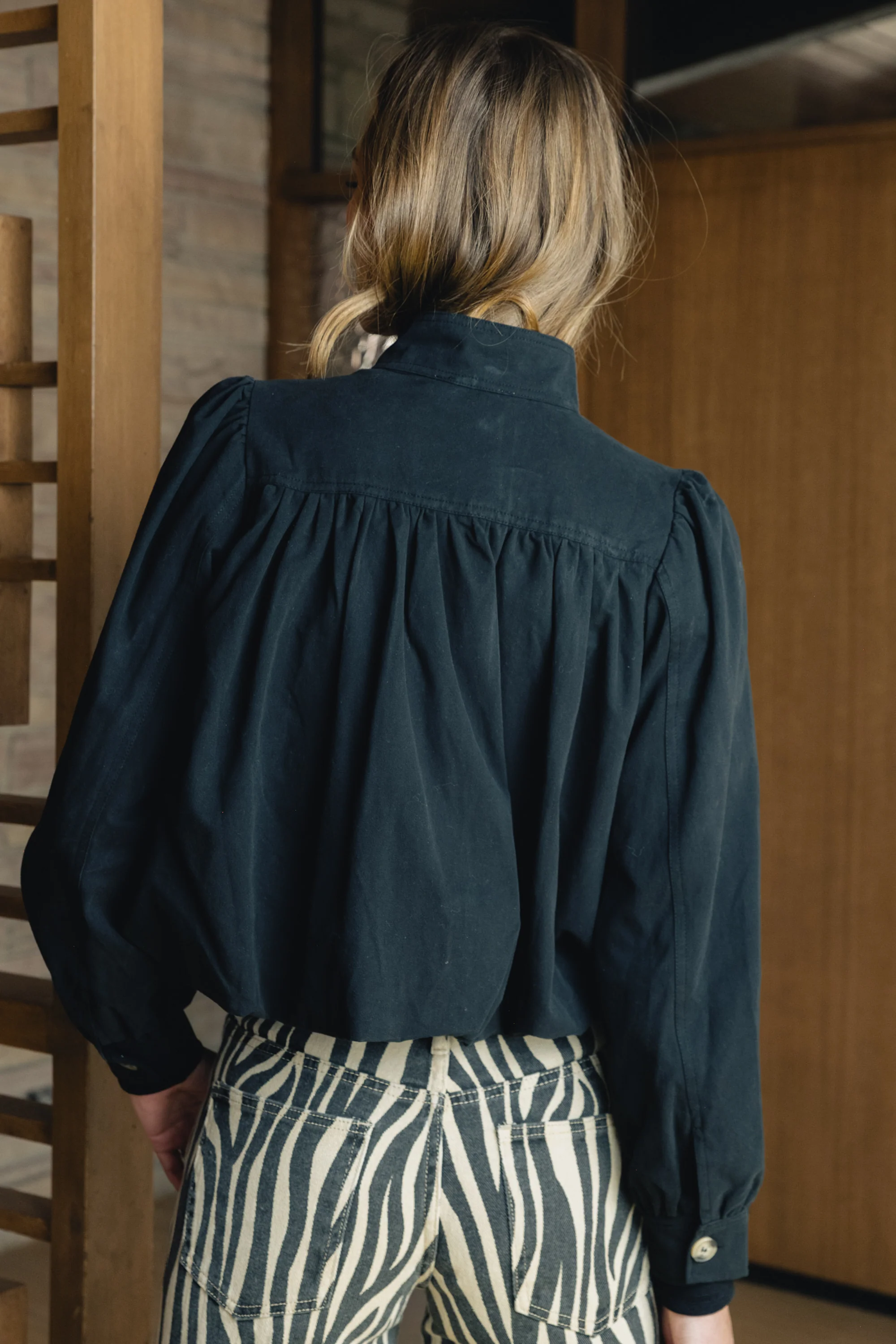 Londyn Bubble Jacket in Black - FINAL SALE - Image 2
