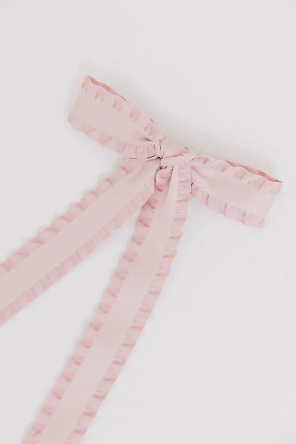 Long Tail Bow Hair Clip in Pink - Image 2