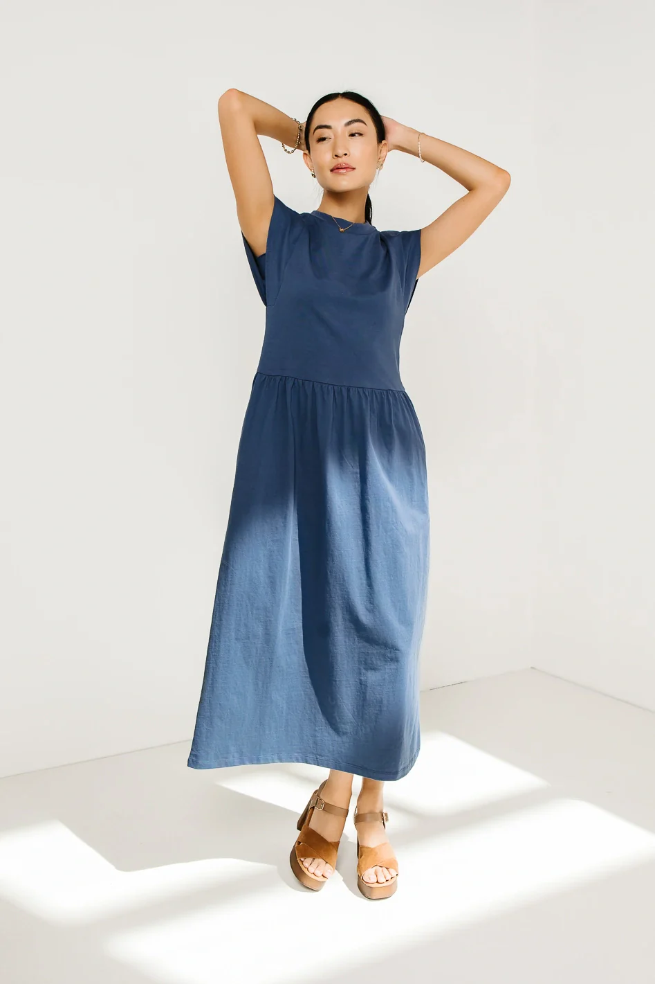 Louie Midi Dress in Indigo - FINAL SALE - Image 5