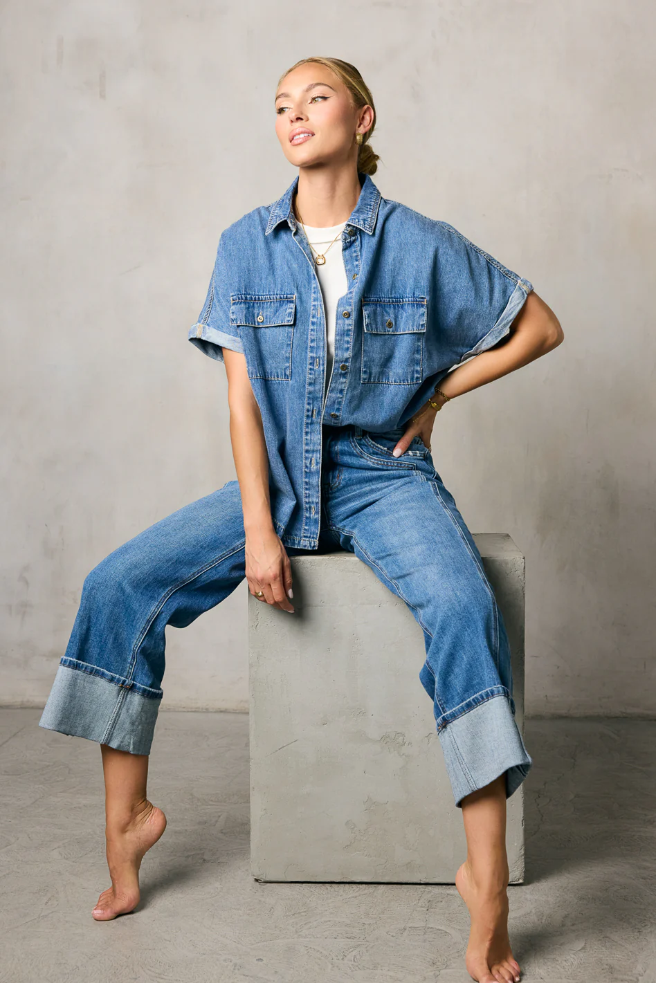 Luca Denim Button Up - FINAL SALE - Image 3