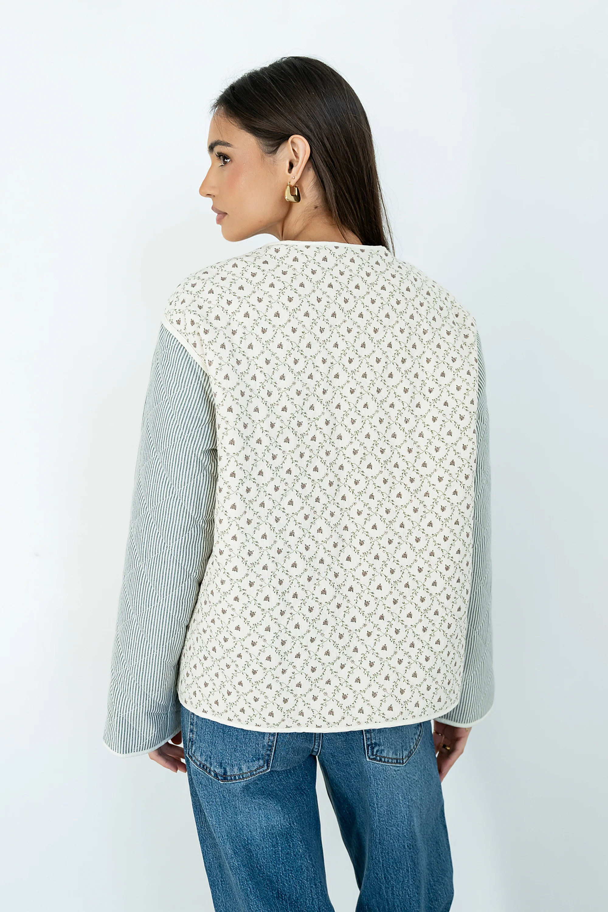 Lucas Quilted Jacket in Forest - Image 3