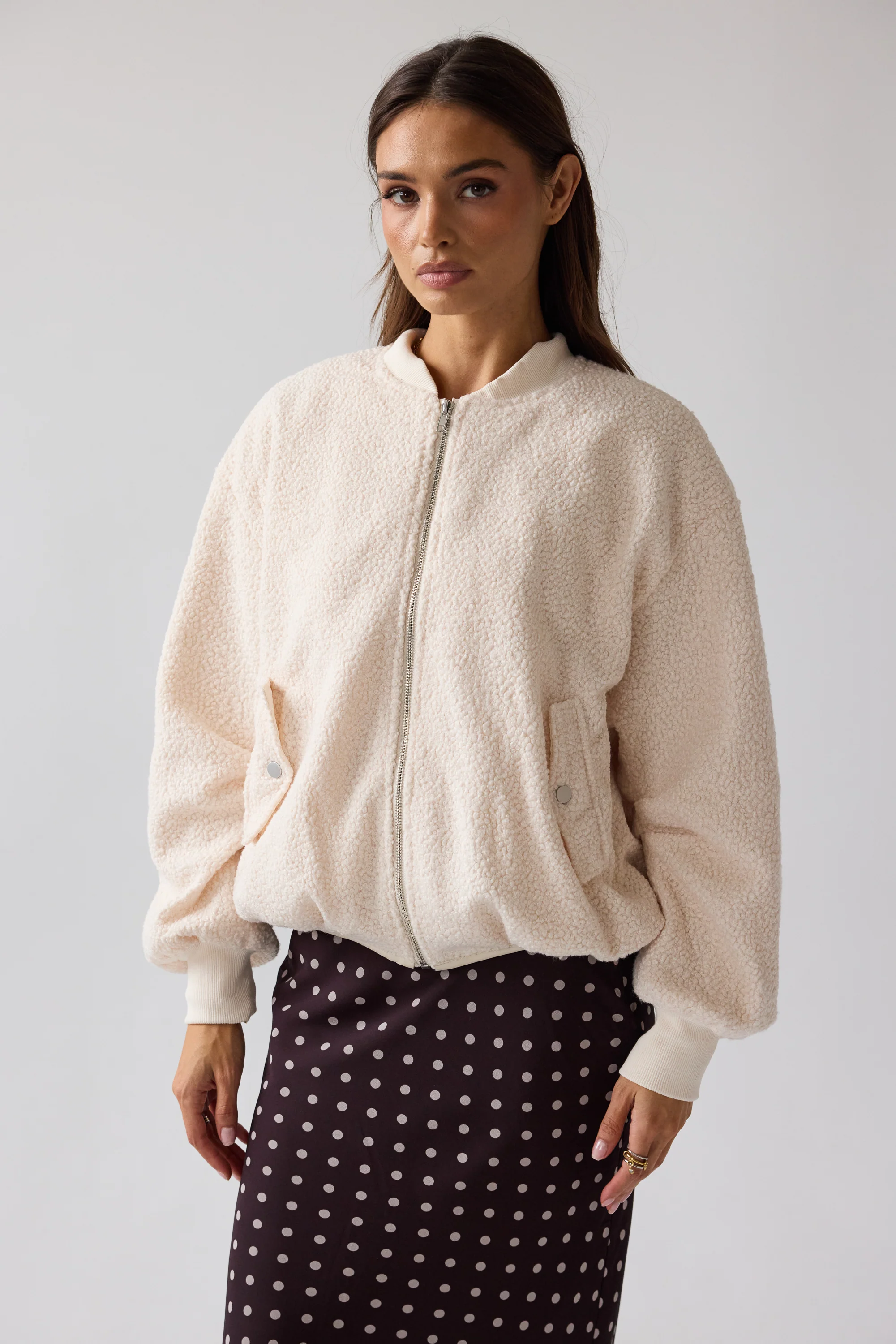 Lucie Sherpa Bomber Jacket - Image 5