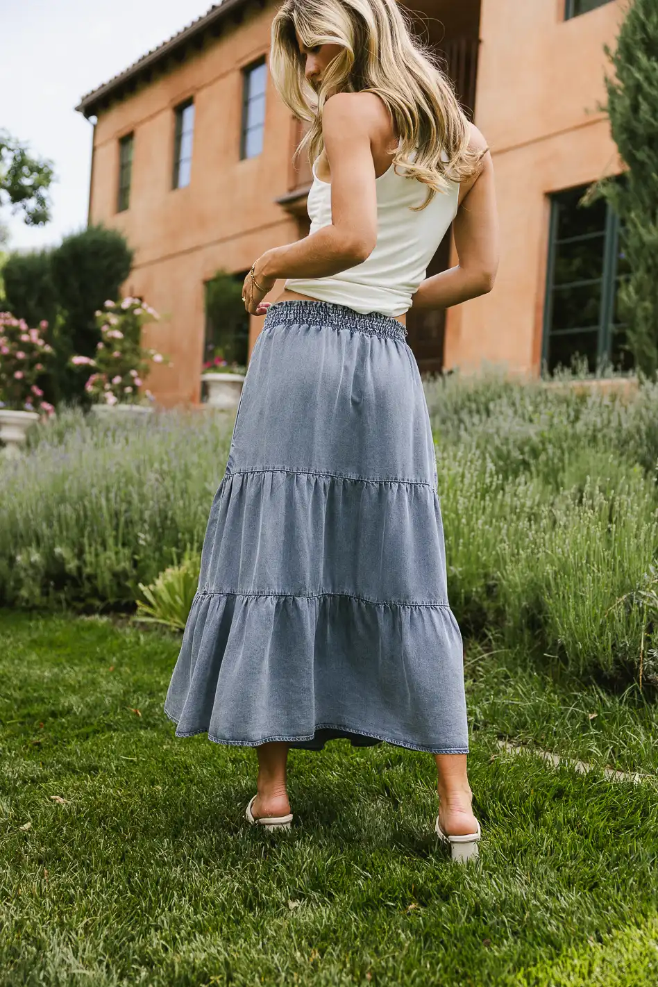 Lucy Tiered Denim Skirt - Image 4