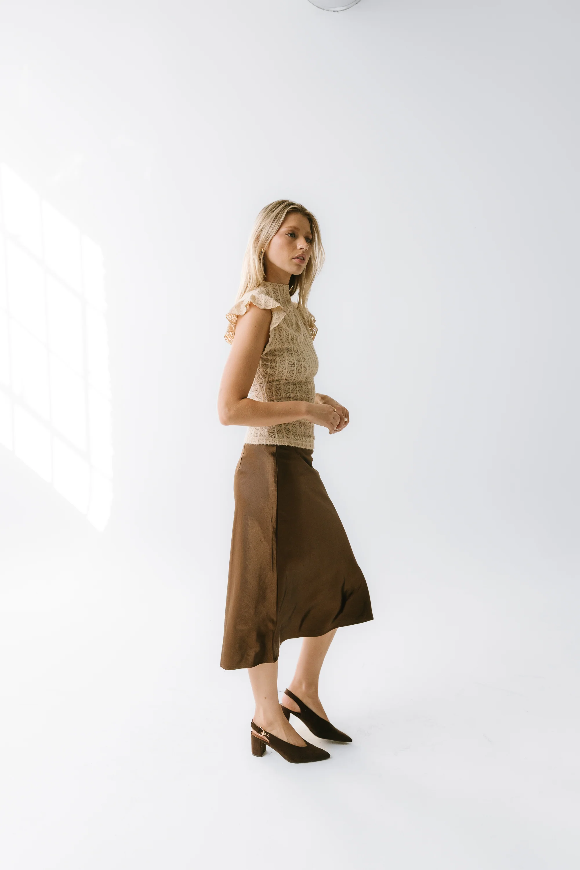 Lue Sheer Top in Taupe - FINAL SALE - Image 8