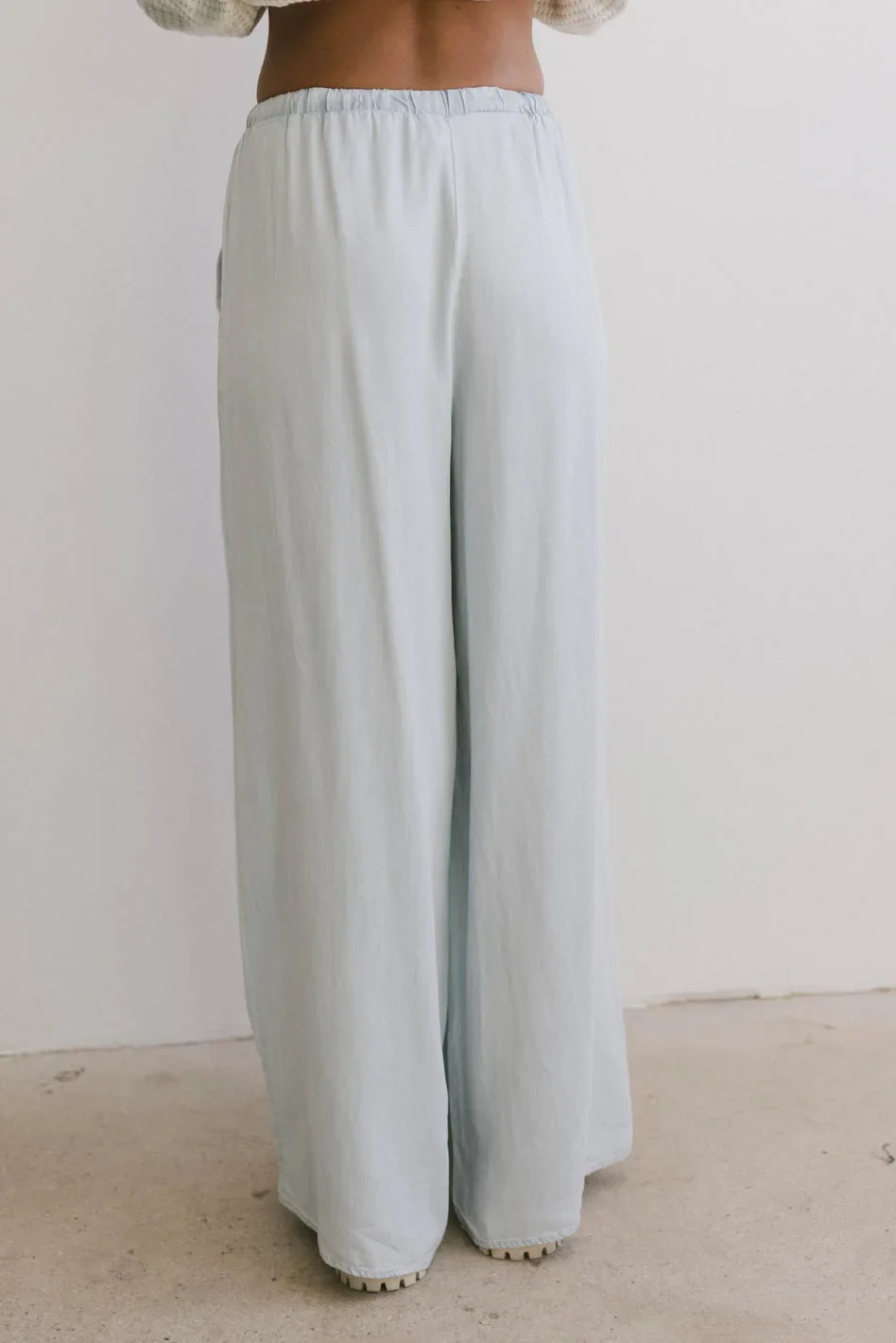 Luisa Wide Leg Pants in Blue - FINAL SALE - Image 3