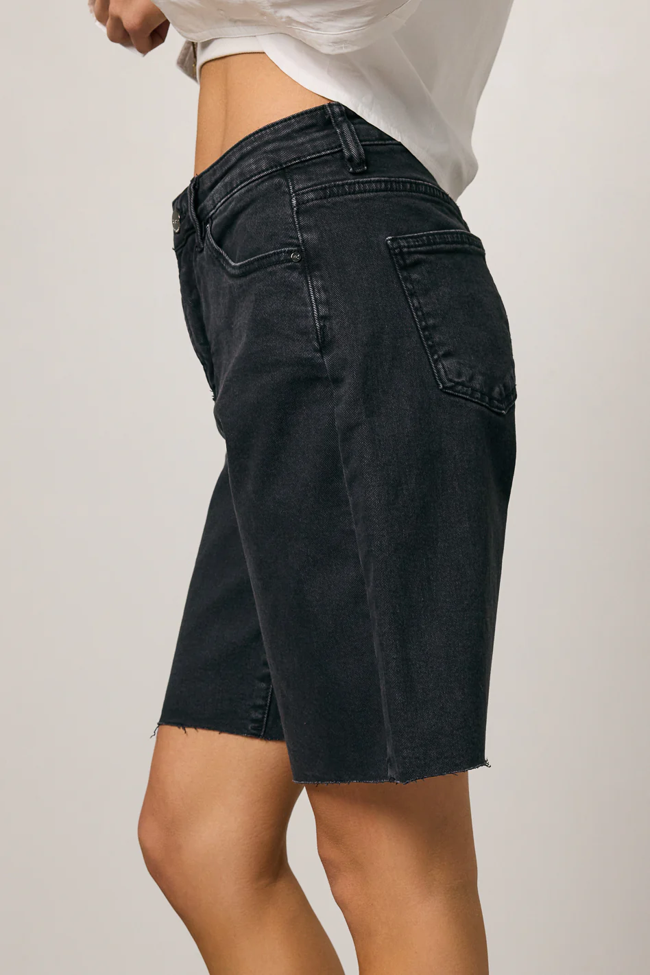 Lydia Bermuda Shorts in Black - Image 5