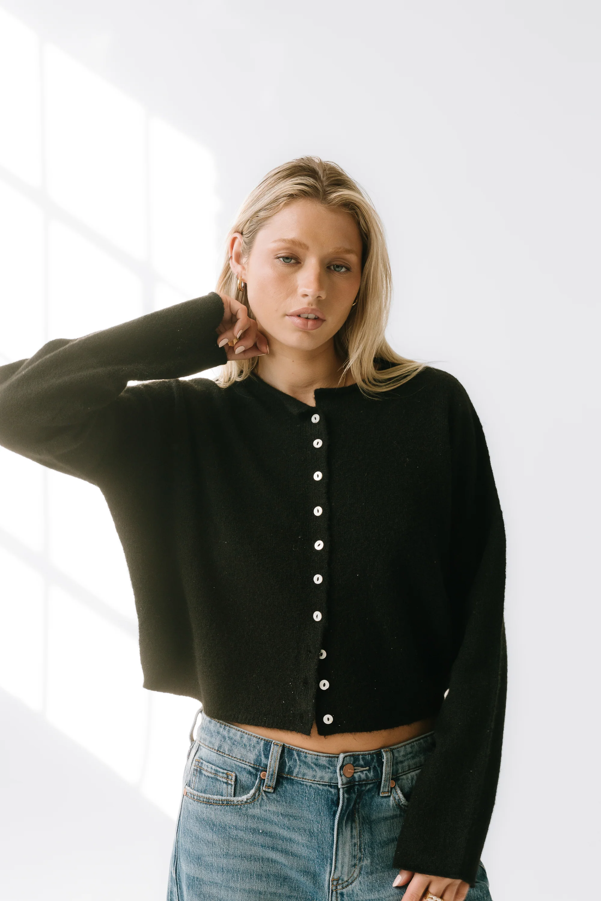 Maci Cardigan in Black - FINAL SALE - Image 4