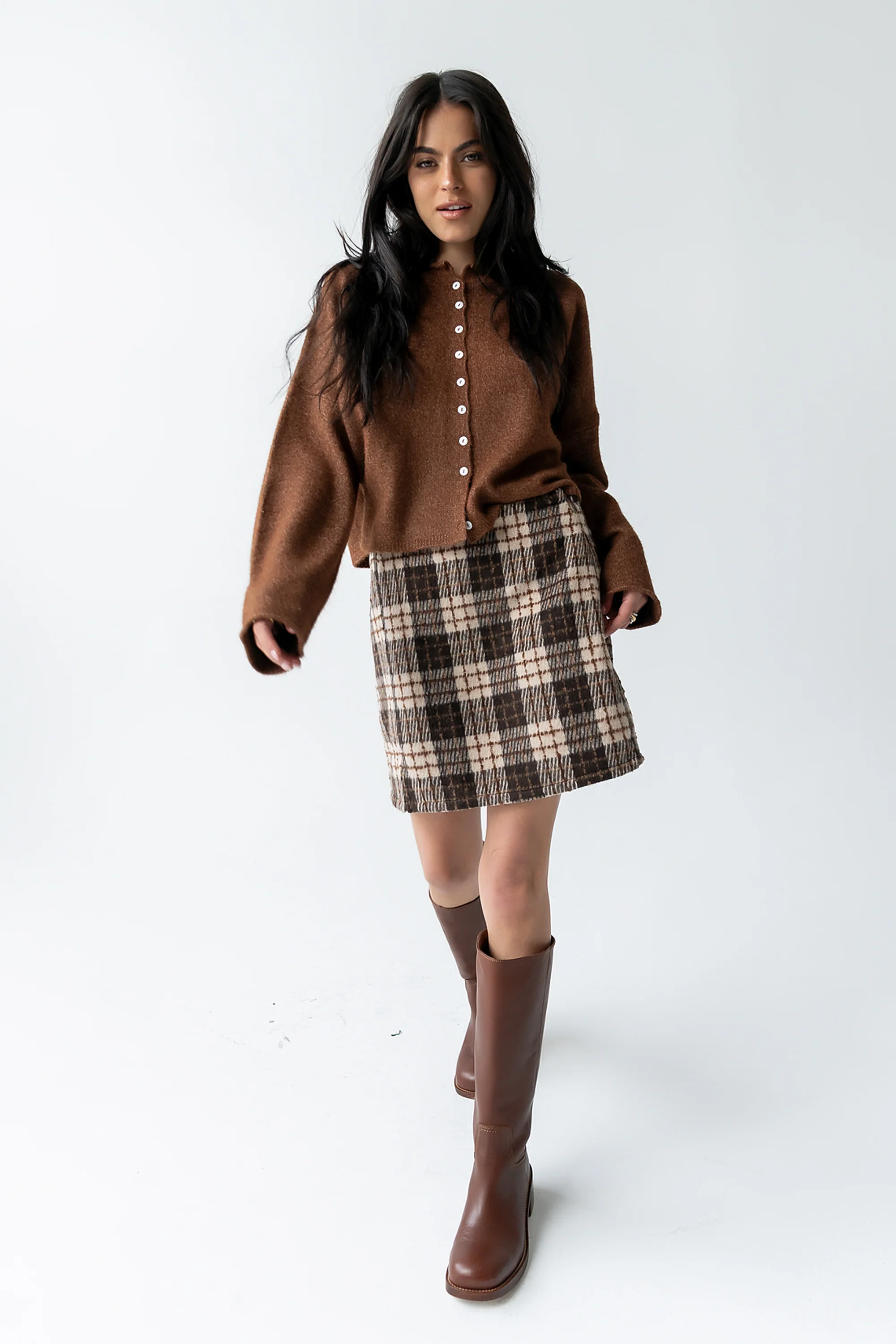 Maci Cardigan in Brown - FINAL SALE - Image 3