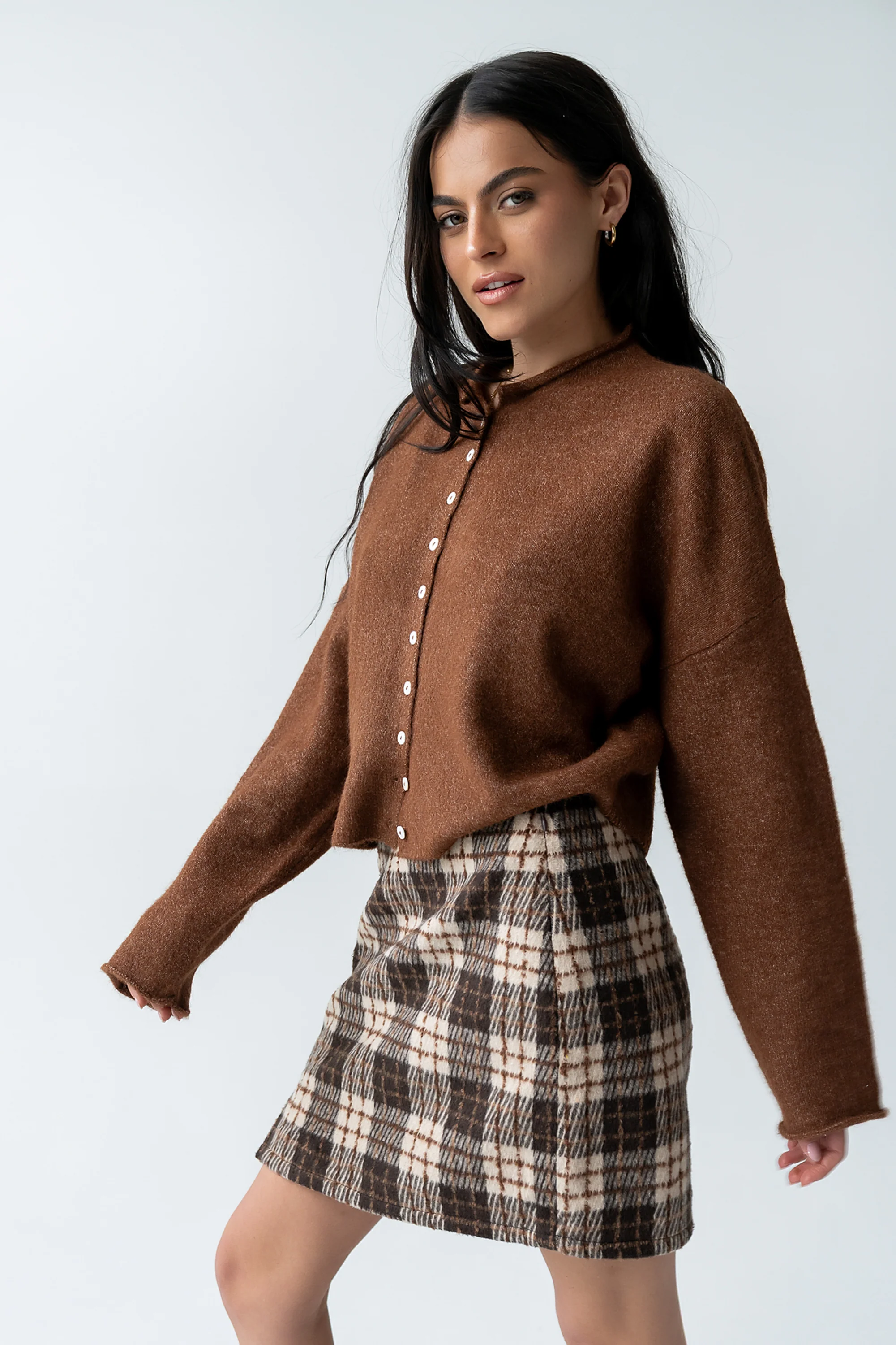 Maci Cardigan in Brown - FINAL SALE - Image 4