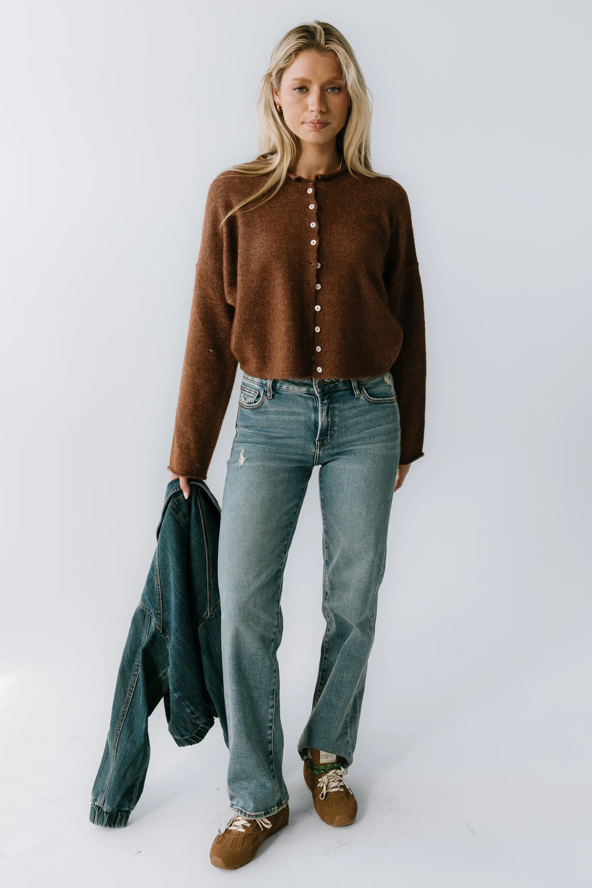 Maci Cardigan in Brown - FINAL SALE - Image 7