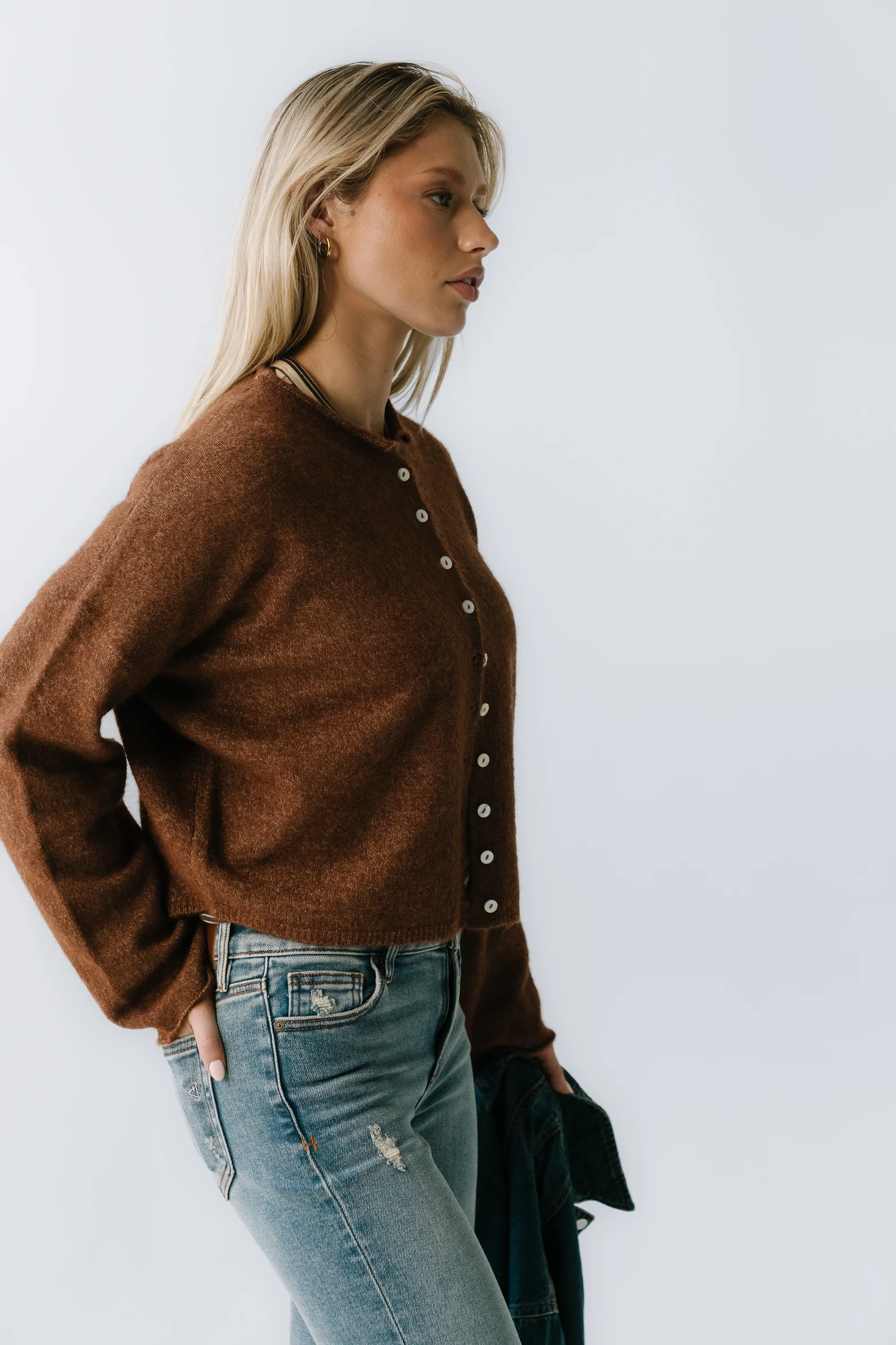 Maci Cardigan in Brown - FINAL SALE - Image 8