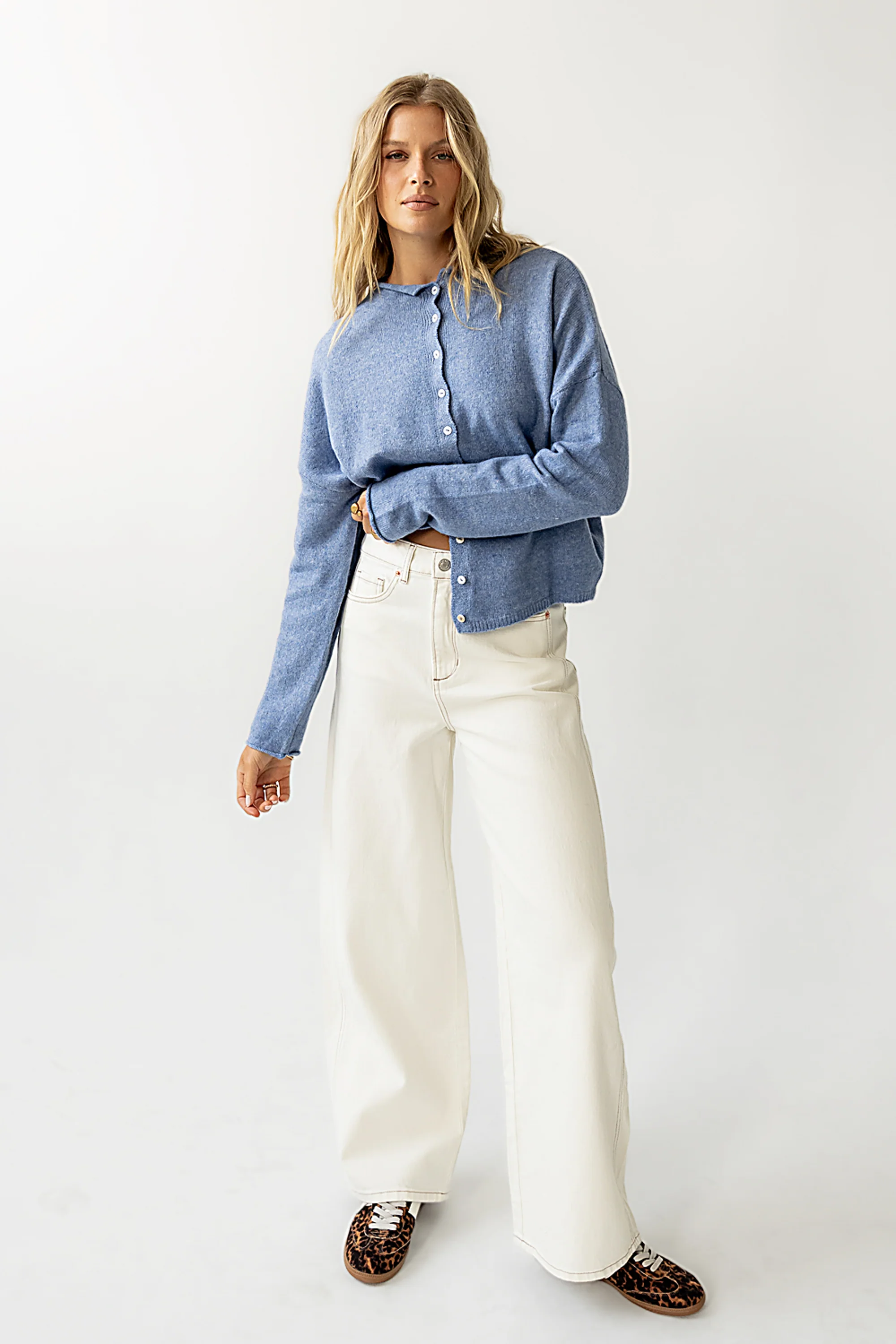 Maci Cardigan in Dusty Blue - FINAL SALE - Image 7