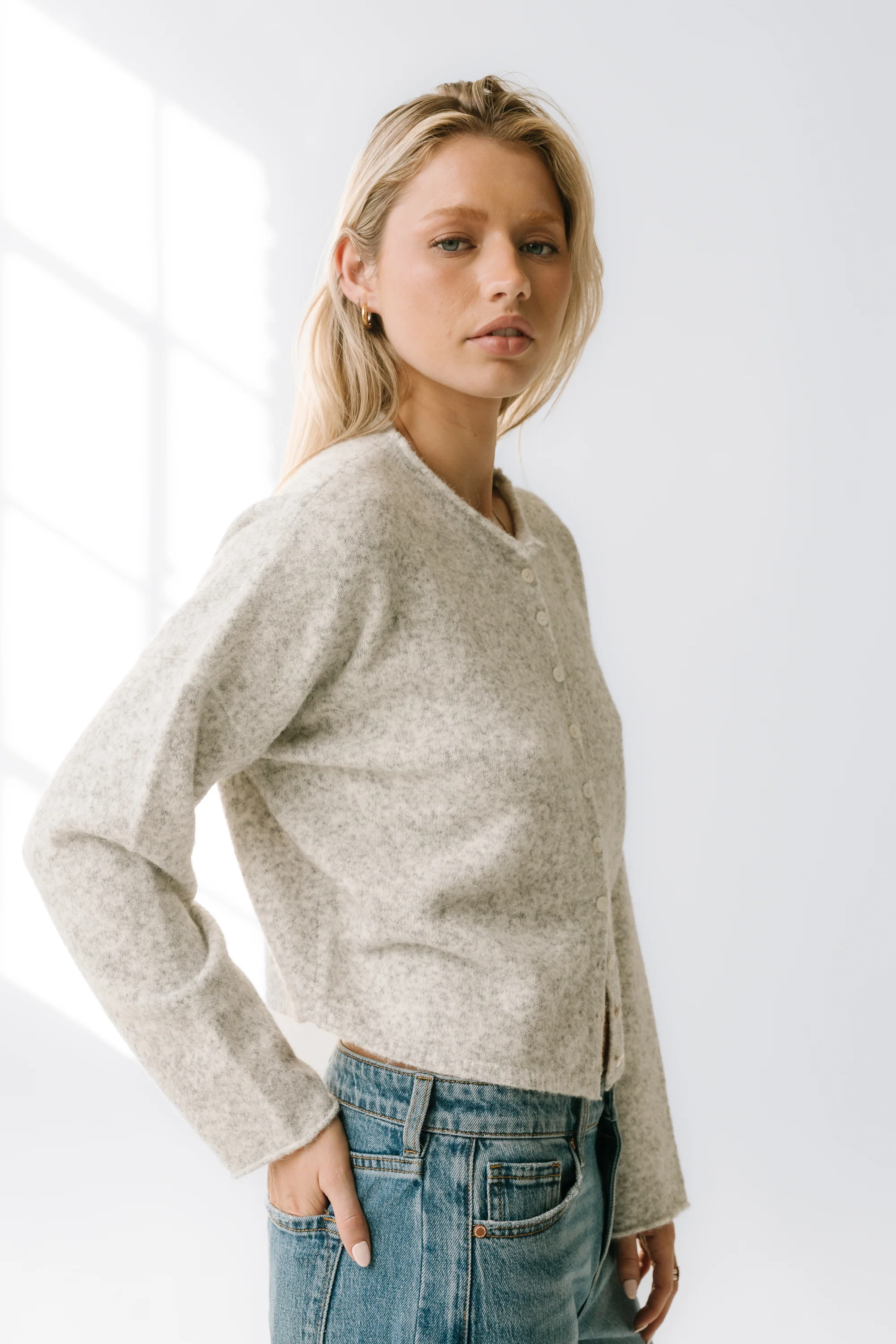 Maci Cardigan in Grey - FINAL SALE - Image 10