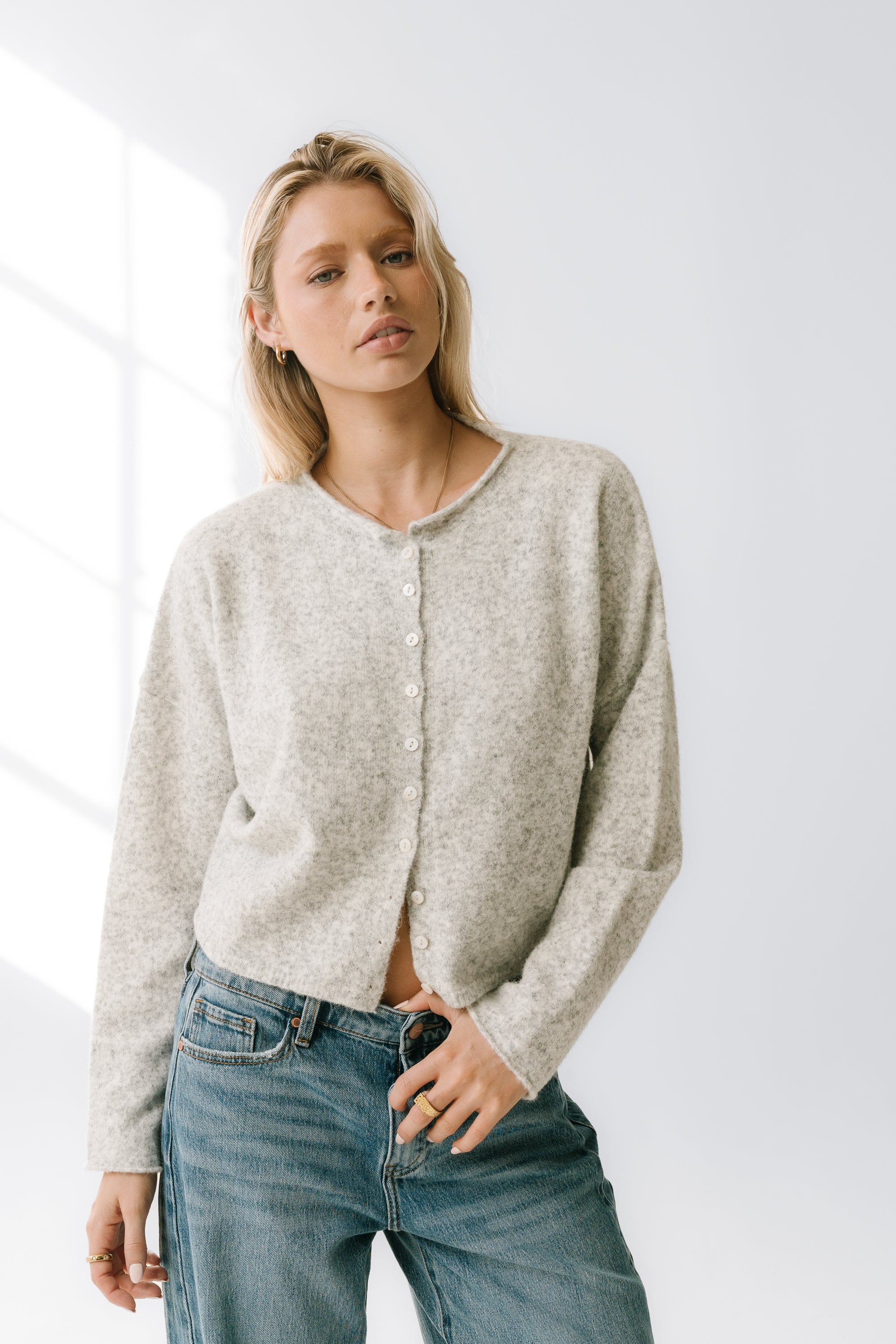 Maci Cardigan in Grey - FINAL SALE - Image 9