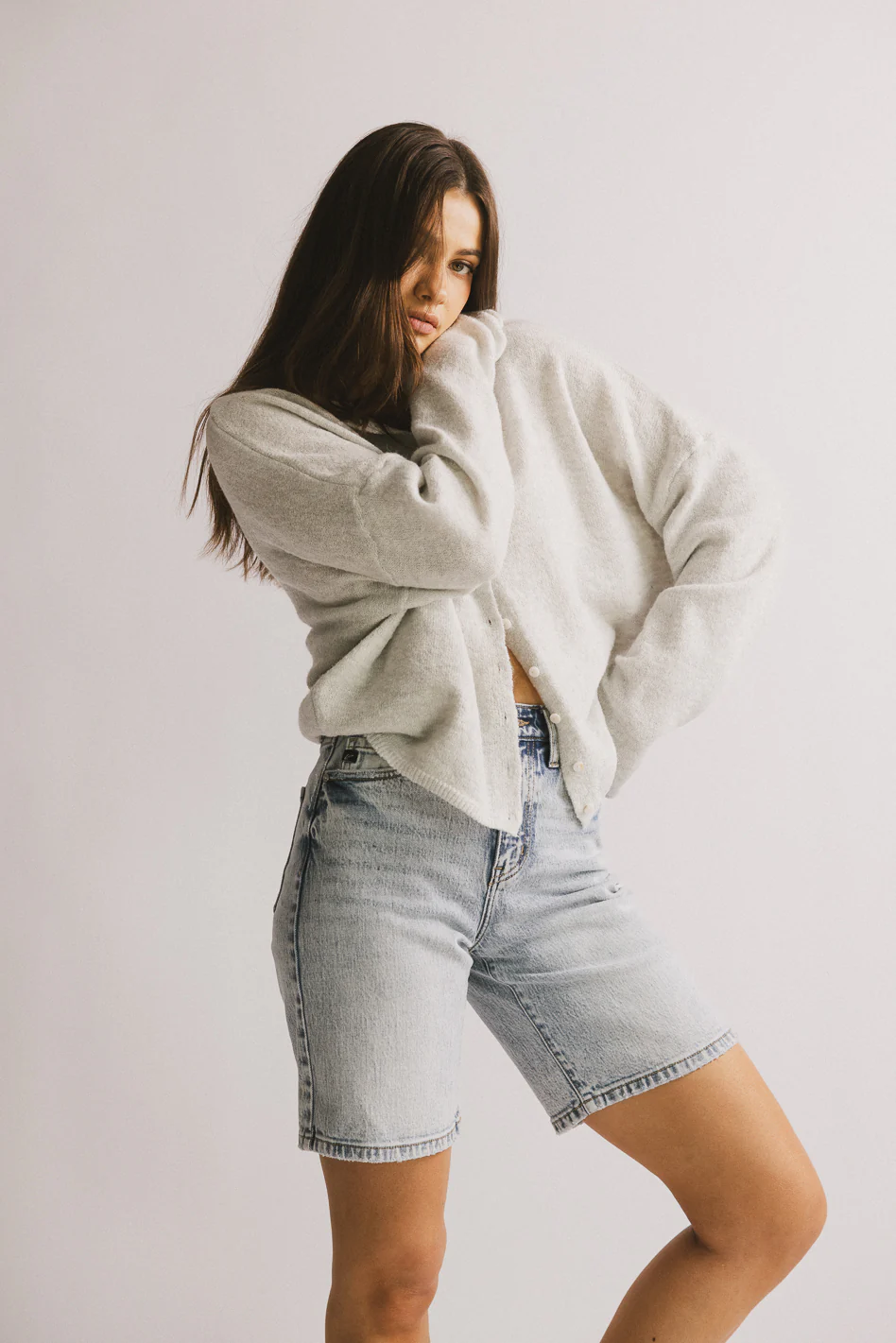 Maci Cardigan in Grey - FINAL SALE - Image 3