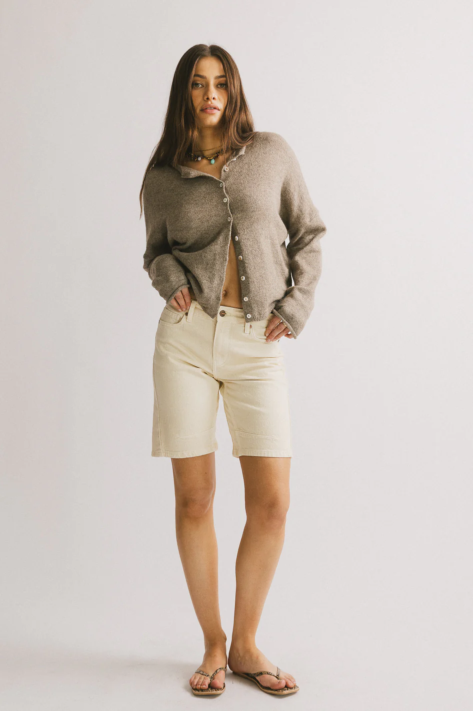 Maci Cardigan in Mocha - FINAL SALE - Image 3