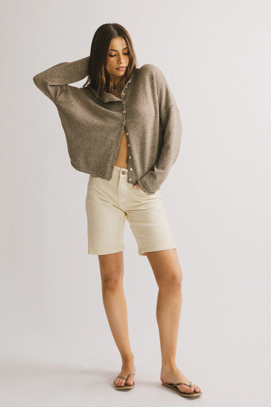 Maci Cardigan in Mocha - FINAL SALE - Image 5