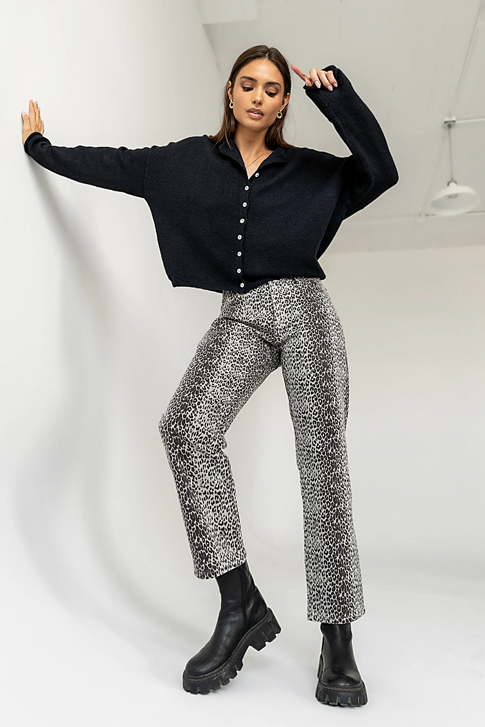 Maci Cardigan in Navy - Image 3
