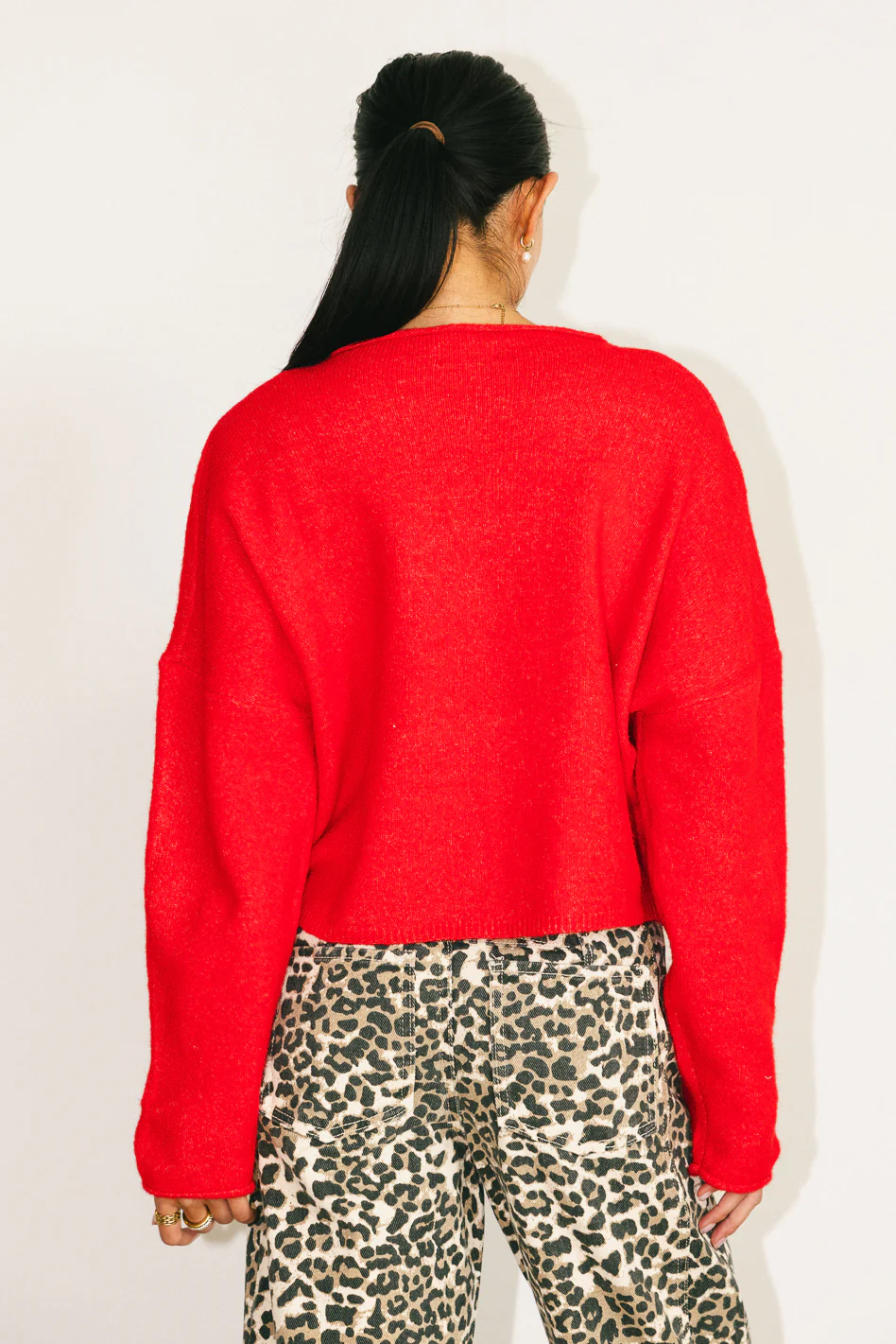Maci Cardigan in Red - Image 3