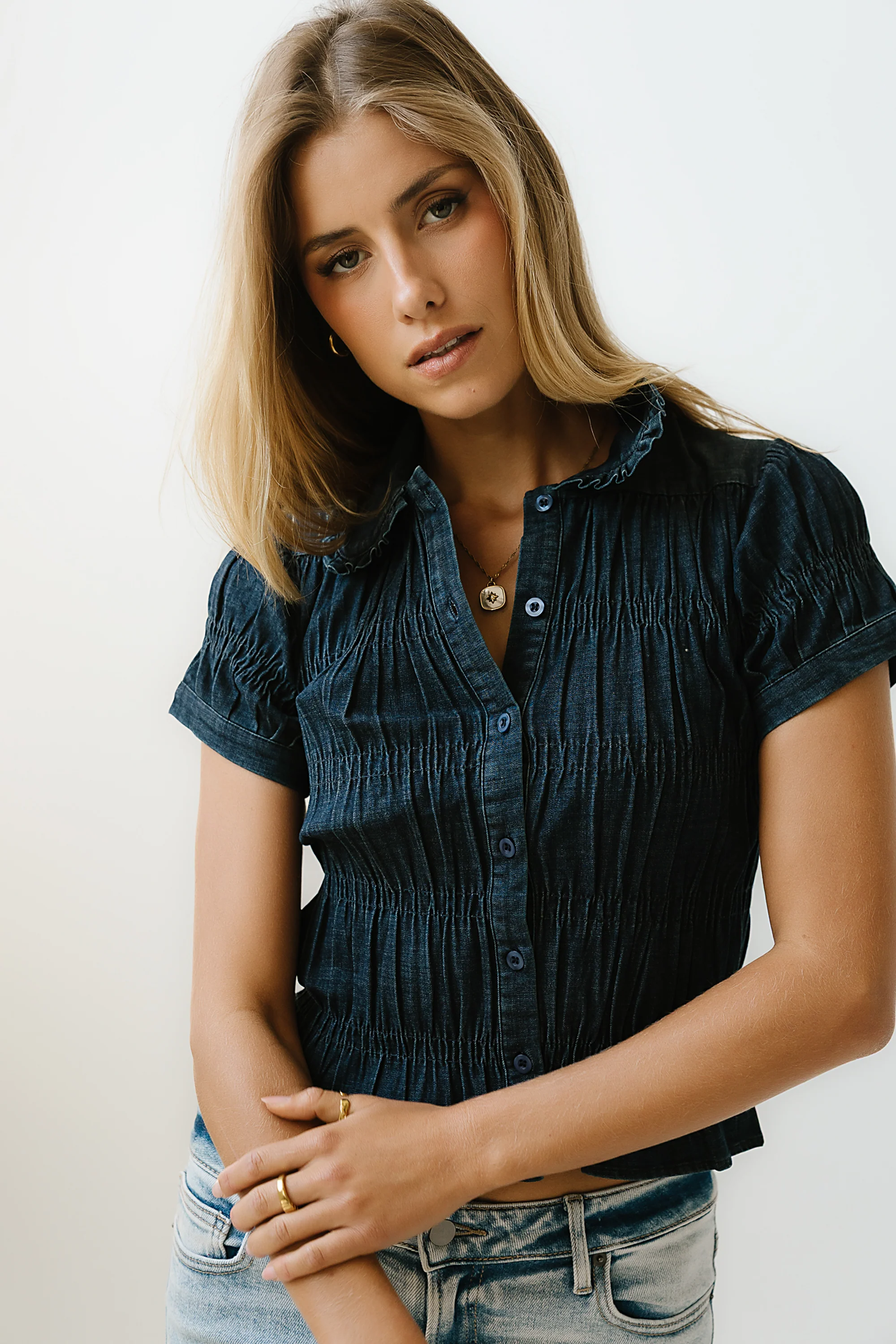 Maddie Smocked Blouse - FINAL SALE - Image 2