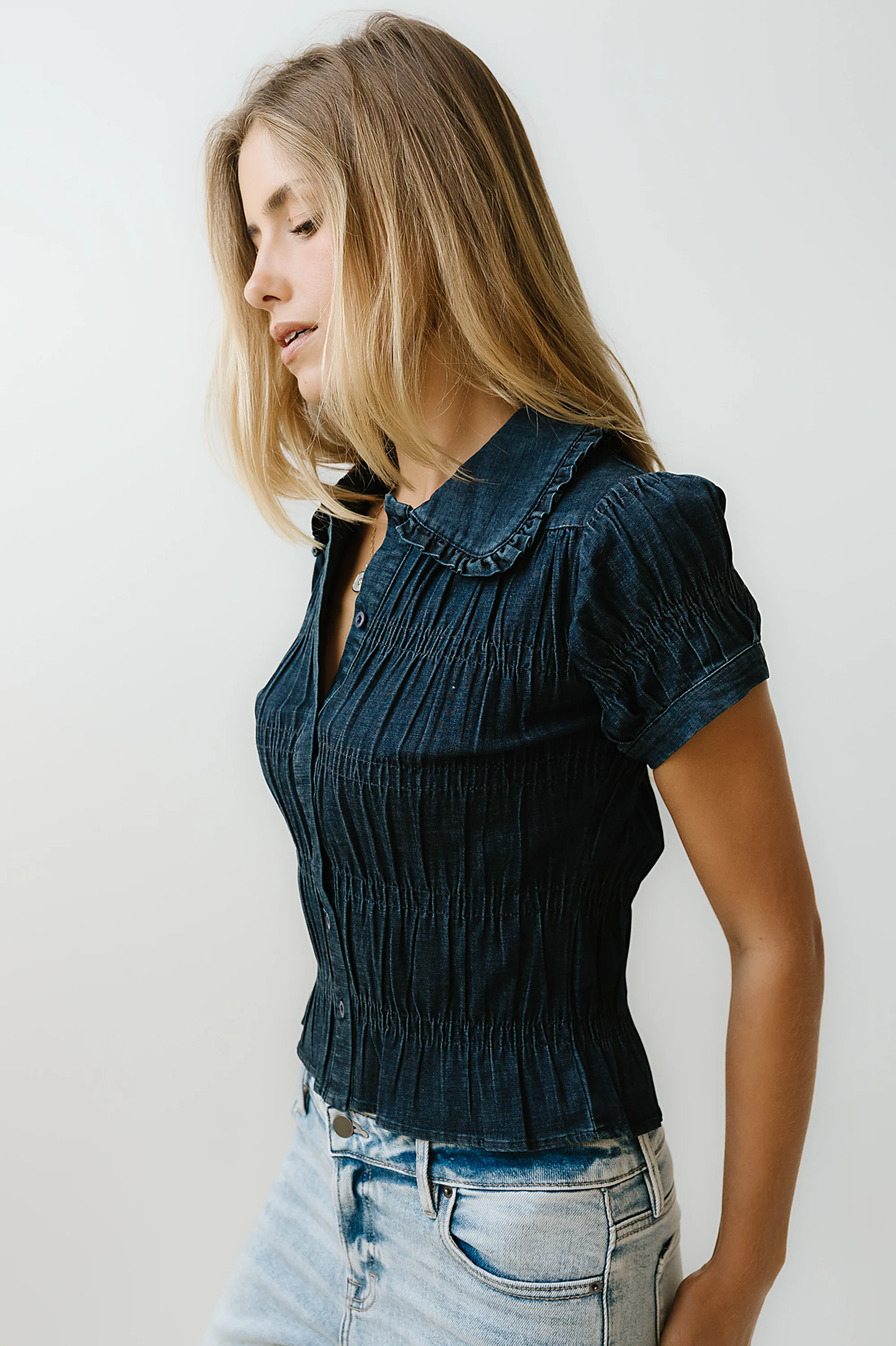Maddie Smocked Blouse - FINAL SALE - Image 6