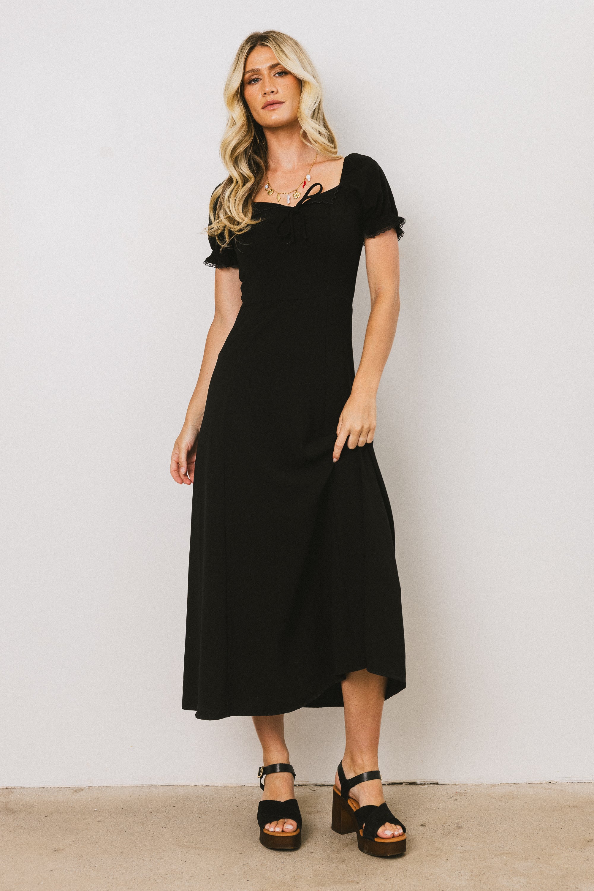 Maddox Midi Dress in Black - Image 6