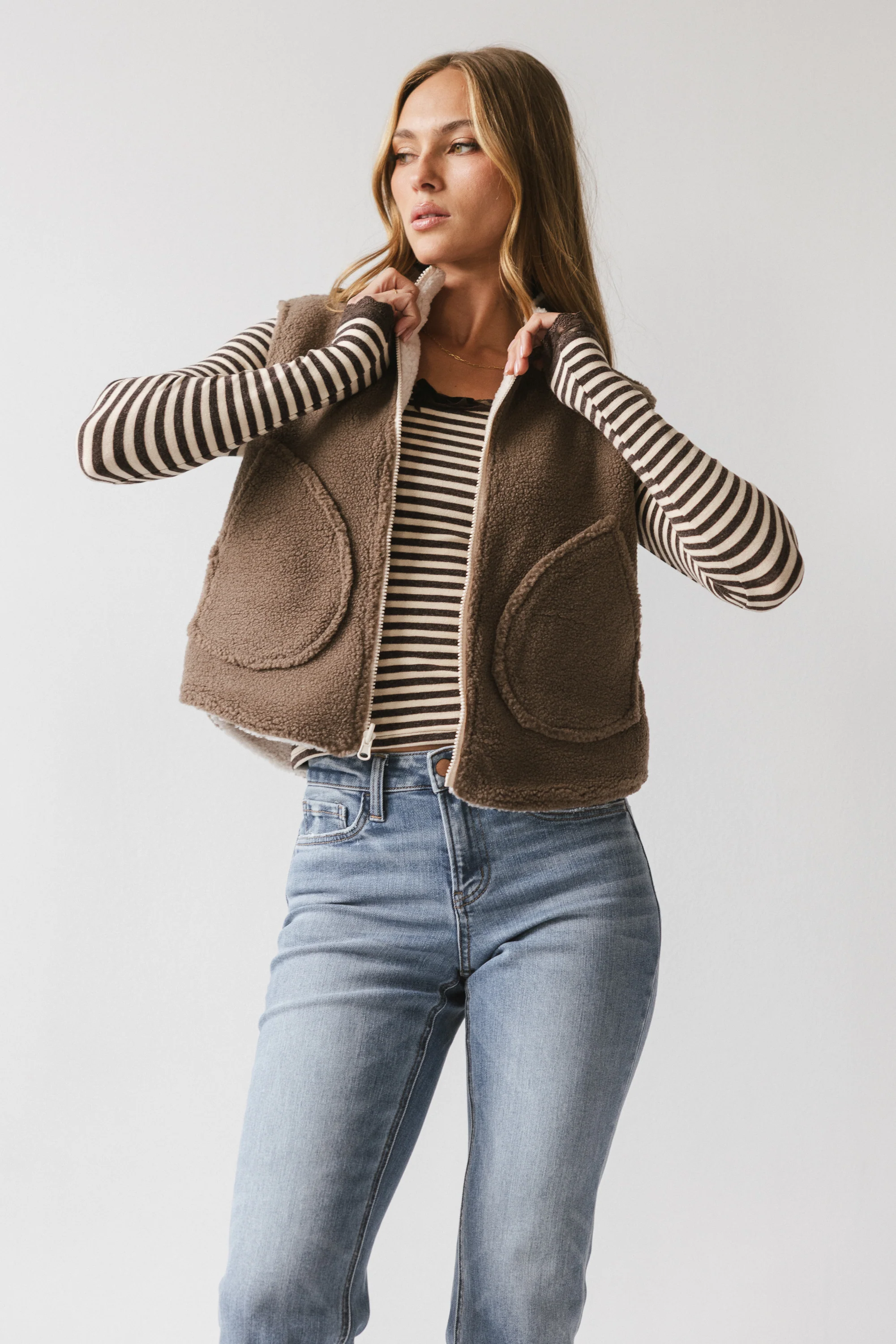 Maddox Reversible Sherpa Vest - FINAL SALE